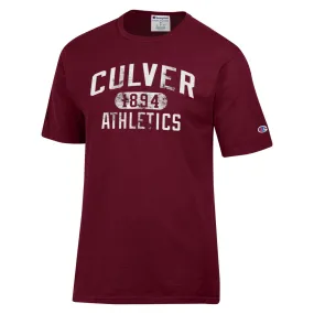 Champion Garment Dyed Short Sleeve Tee - Maroon Fit Comfort