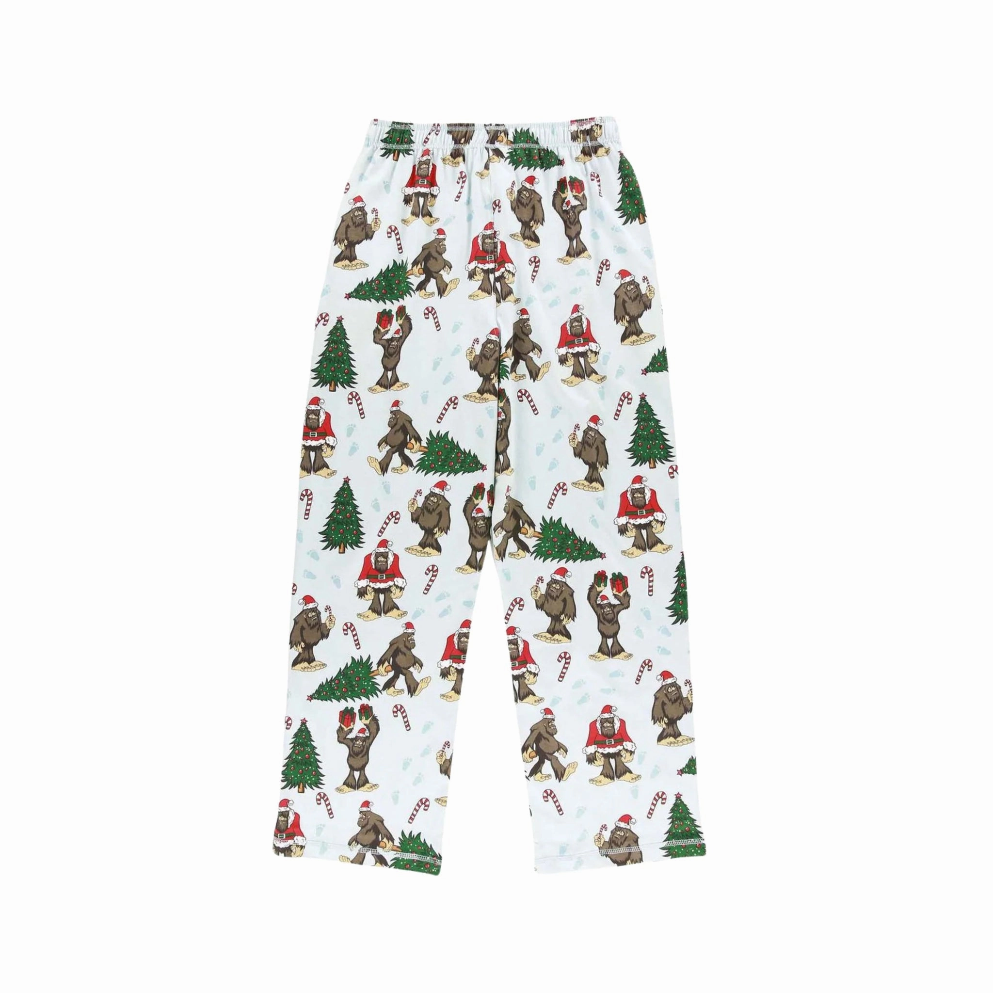 Lazy One Men's Bigfoot Christmas PJ Pant - Light Blue TailoredSilhouette