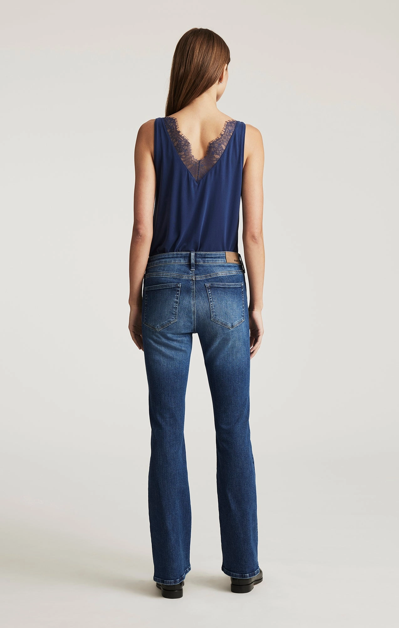 VICKY BOOTCUT IN DARK BRUSHED FLEX BLUE Perfect Fit Waist