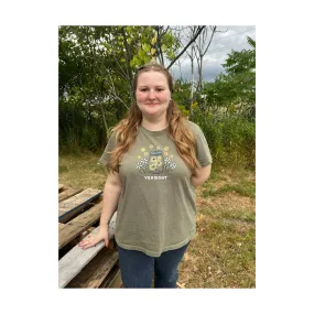 Life Is Good Fireflies VT Exclusive Crusher Tee - Moss Green BlendMaterials