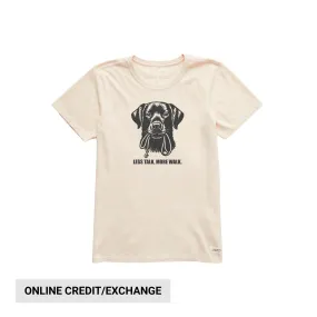 Life Is Good Women's Bert's More Walk Lab Short Sleeve Crusher Tee - Putty White TonalStitching