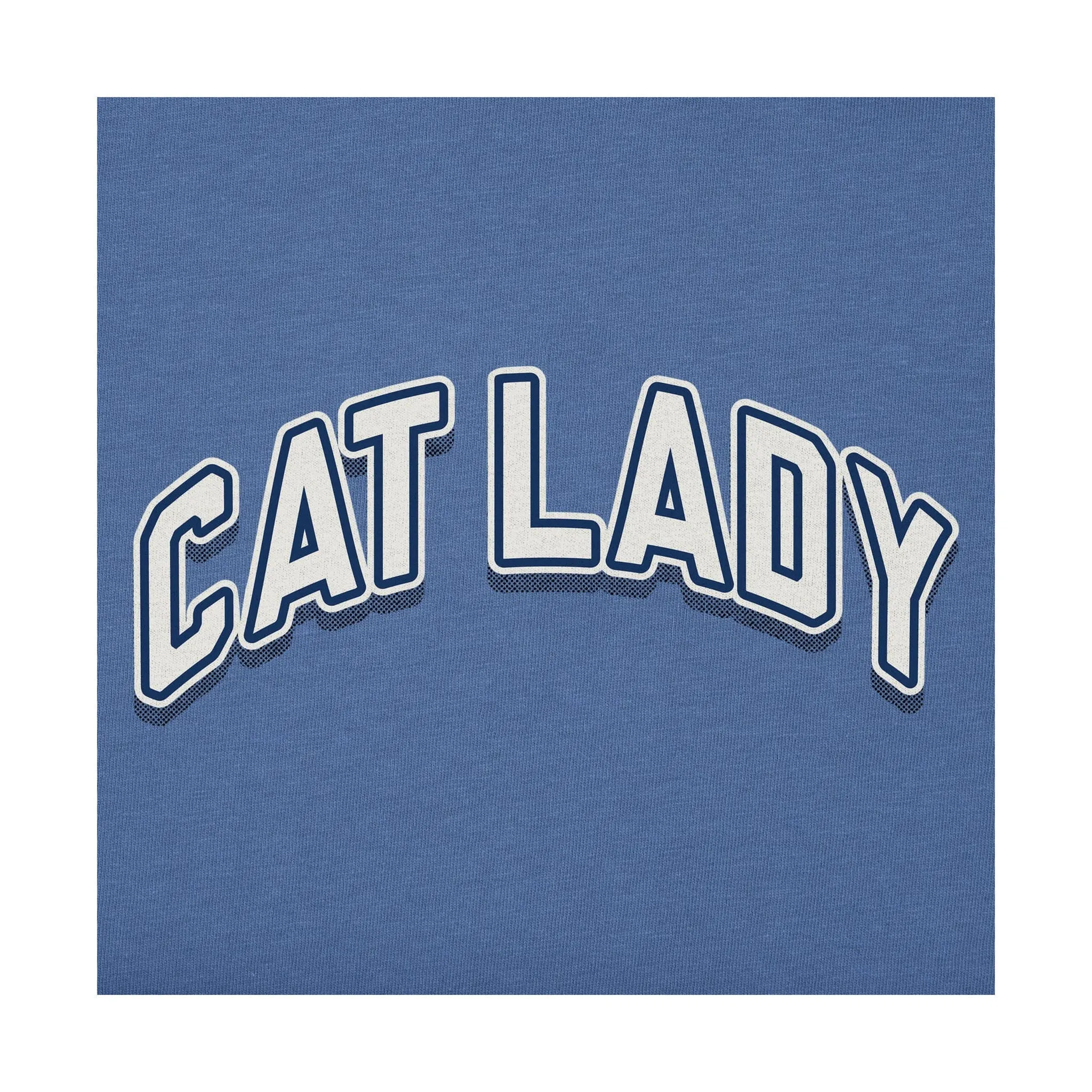 ReflectiveTrim PuckerFree Surface Life Is Good Women's Cat Lady Arch Short Sleeve Tee - Vintage Blue