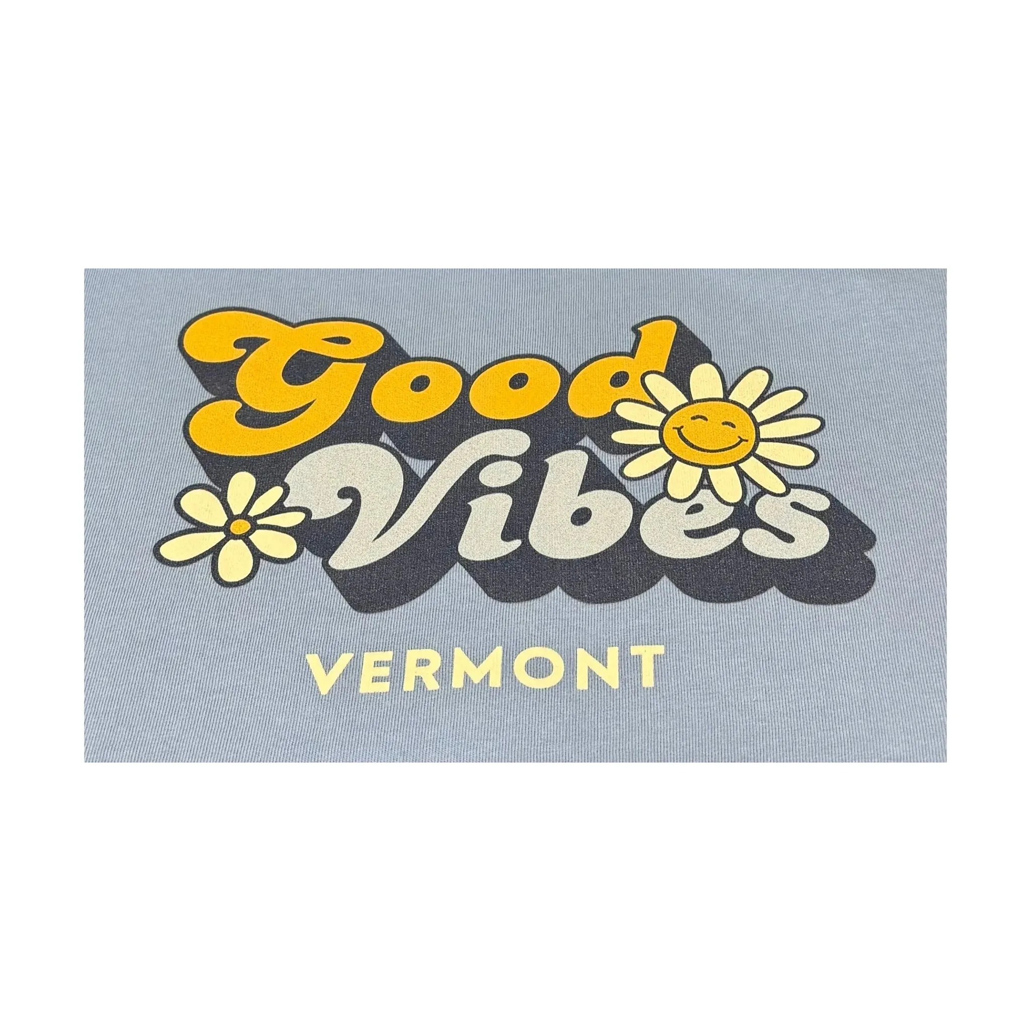 Snag Free Fabric QuickDryTechnology Life Is Good Women's Vermont Exclusive Groovy Tee - Cornflower Blue