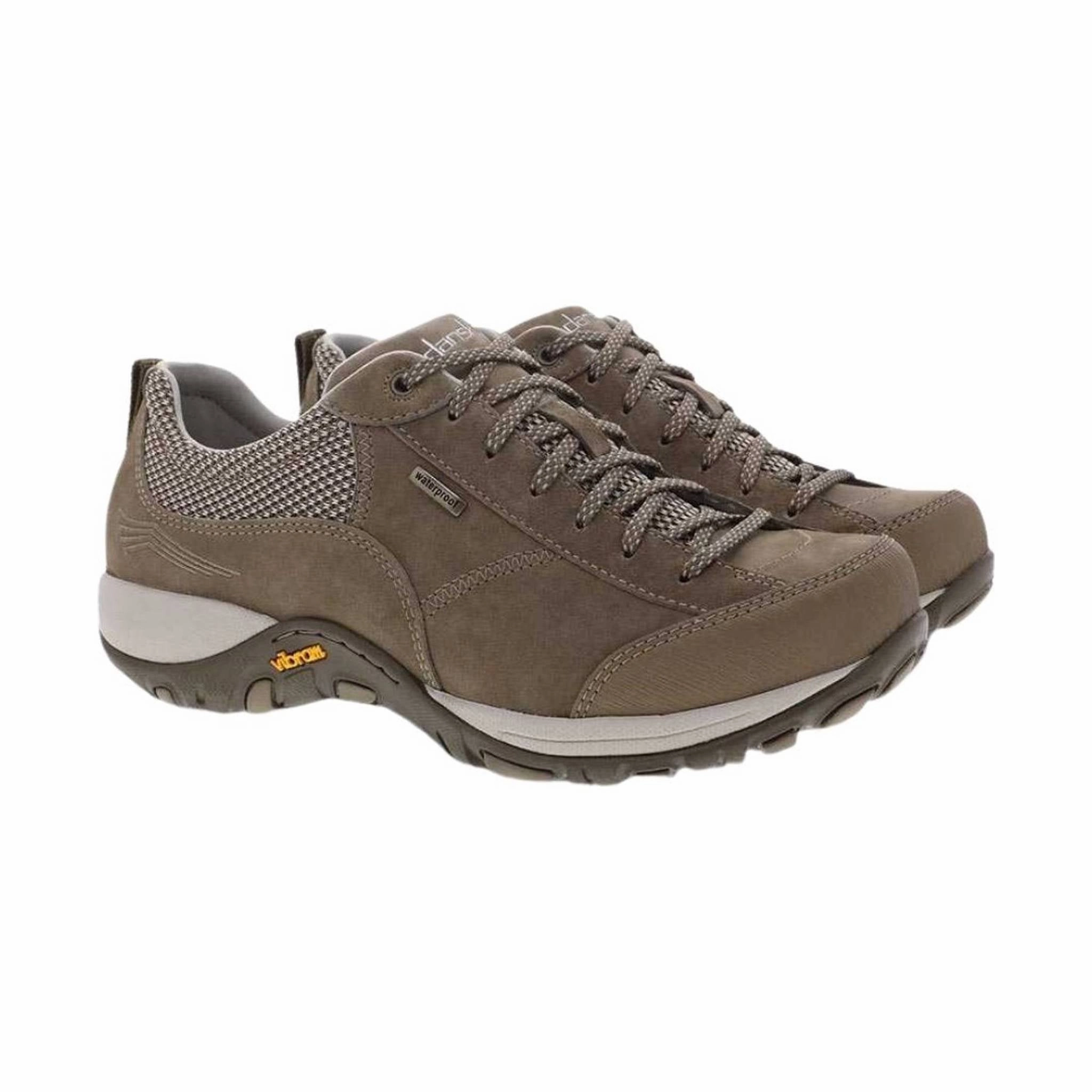 Dansko Women's Paisley Waterproof Sneaker- Walnut Suede Climate Control Technology Airflow Channel Design