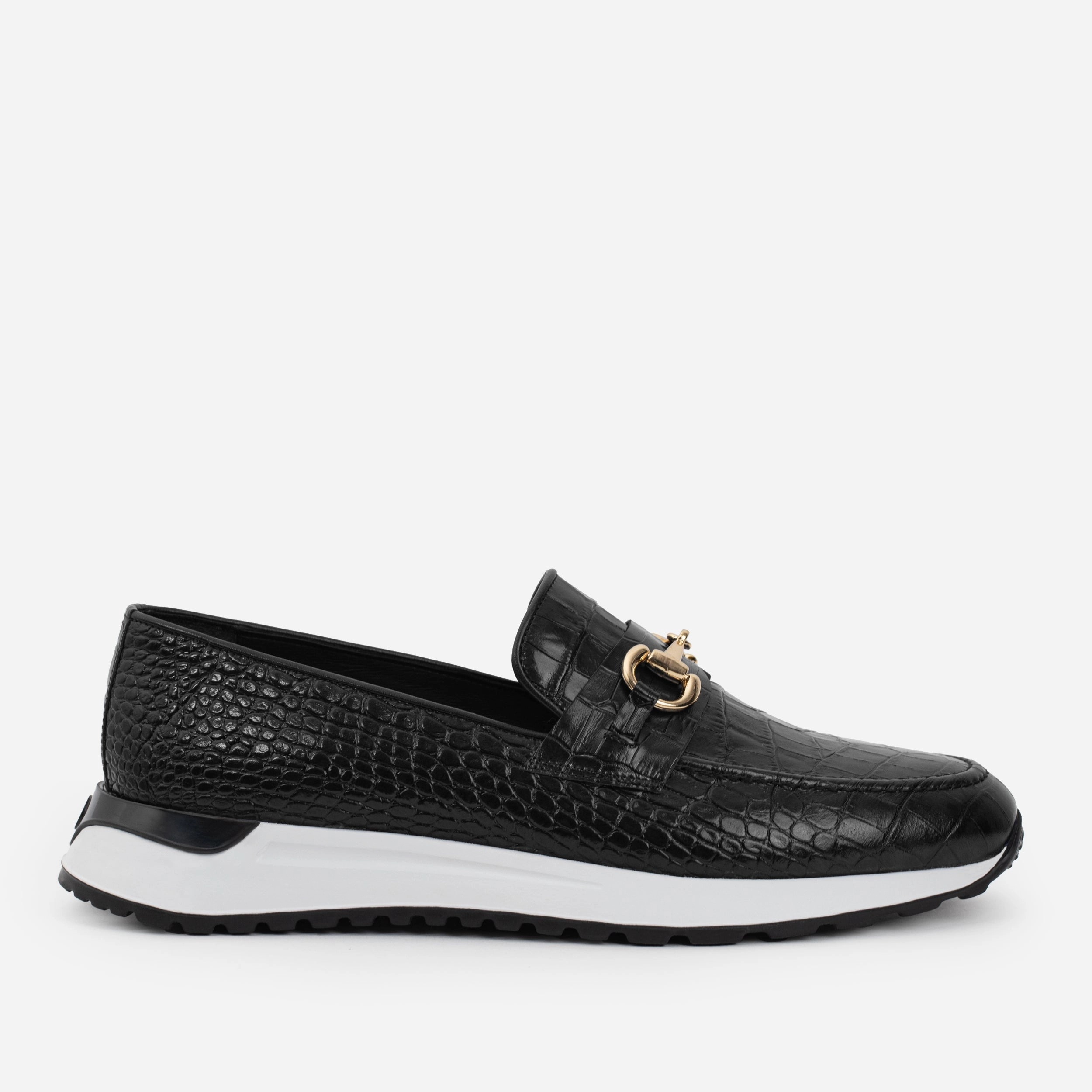 The Padova Black Leather Men Sneaker Non Slip Outsole