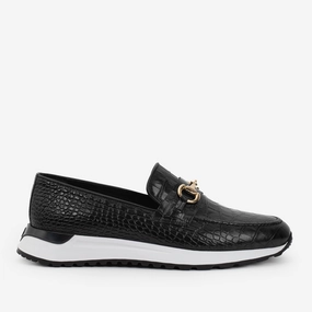 The Padova Black Leather Men Sneaker Non Slip Outsole