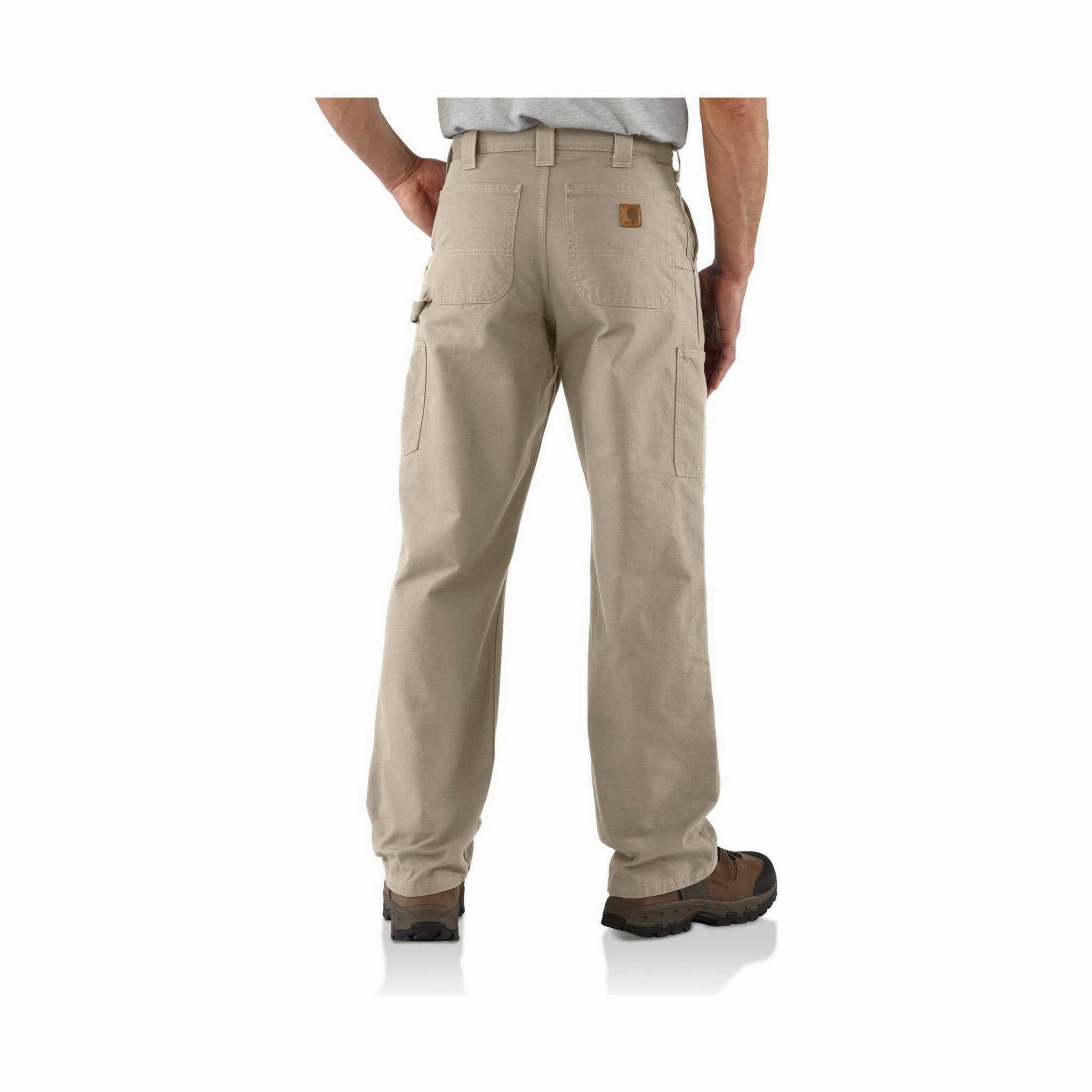 MachineWashableFabric Breathable Waist Carhartt Men's Utility Work Canvas Loose Fit Pant - Tan