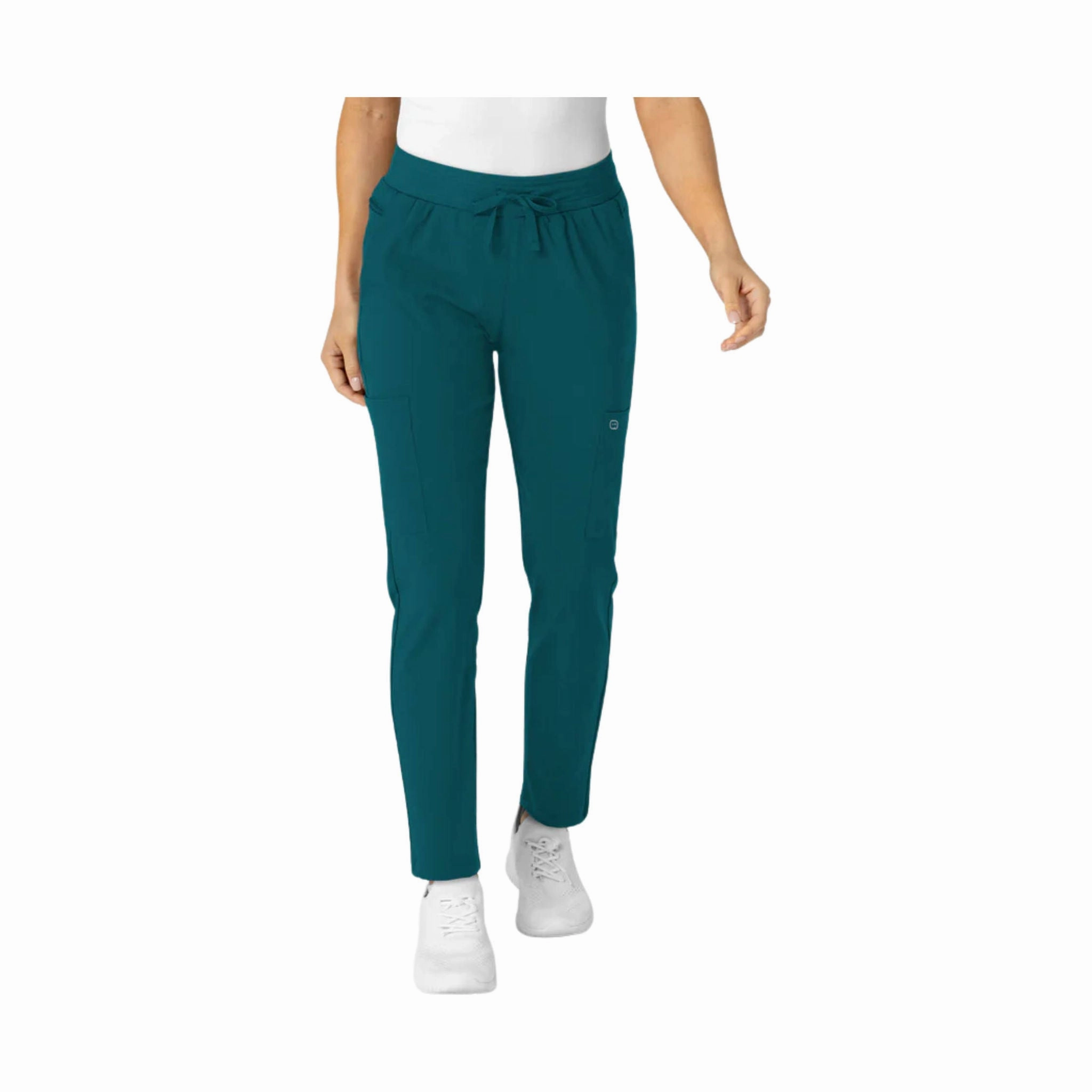 Secure Cuff Design Comfortable Stretch Wink Women's Flex n Reach Track Scrub Pant - Caribbean