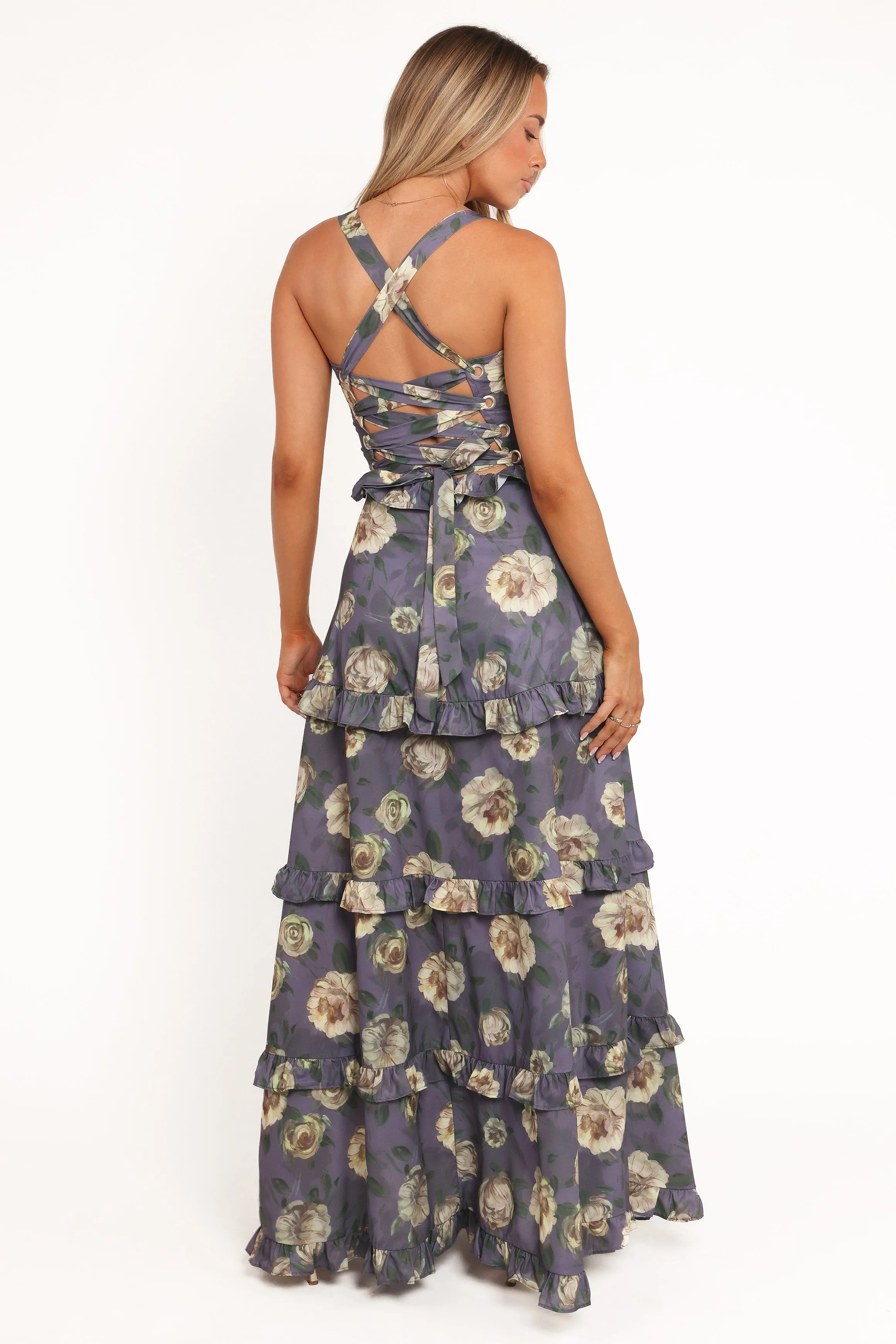 Lillee Tiered Maxi Dress - Lavender Floral Simple Profile