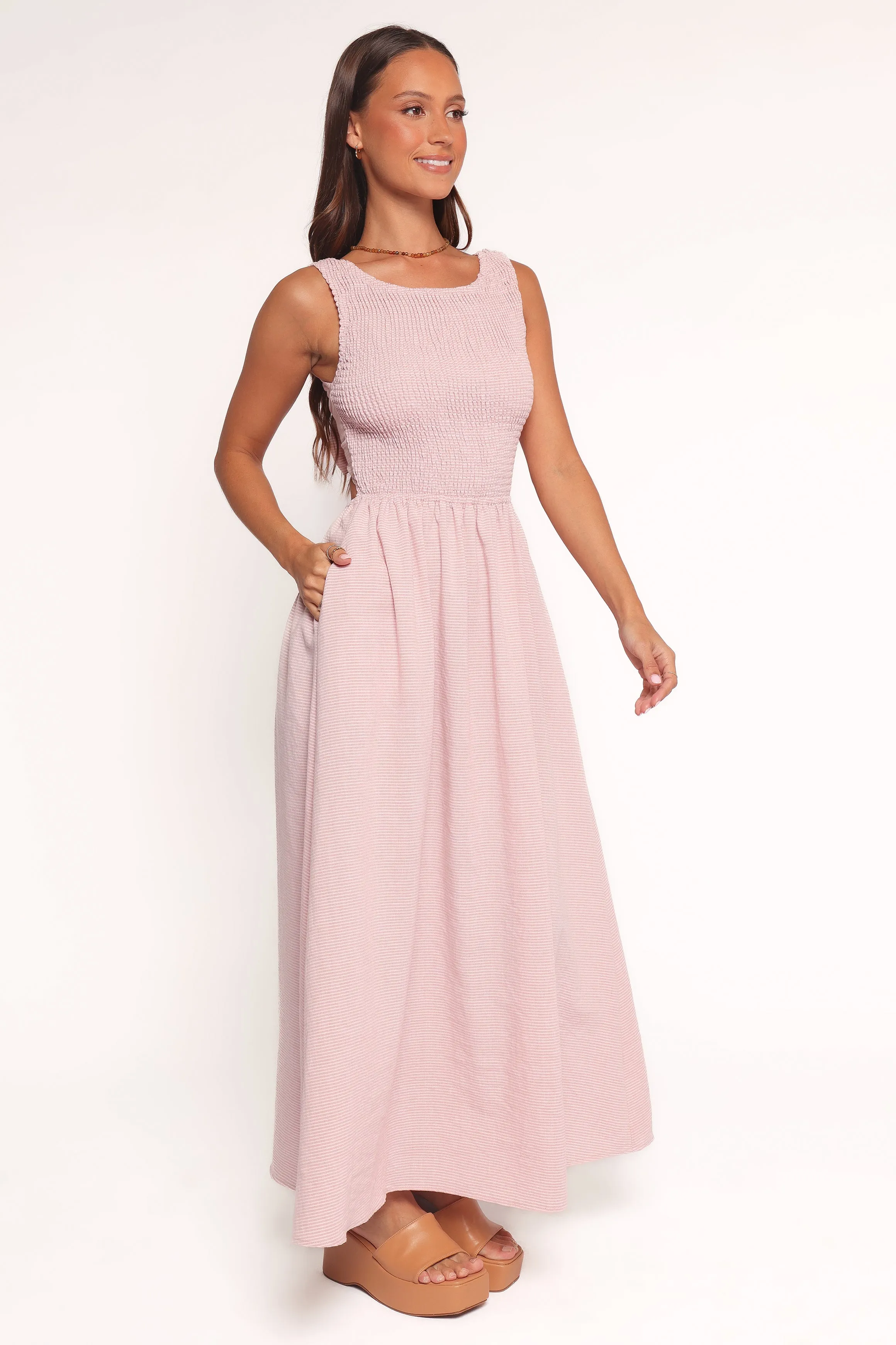 Minimal Tone Lillie Maxi Dress - Pale Pink