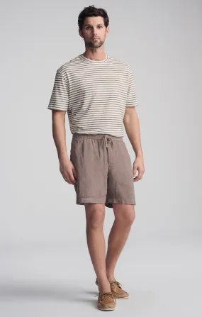 Slim Shape LINEN POCKET SHORTS IN BRINDLE