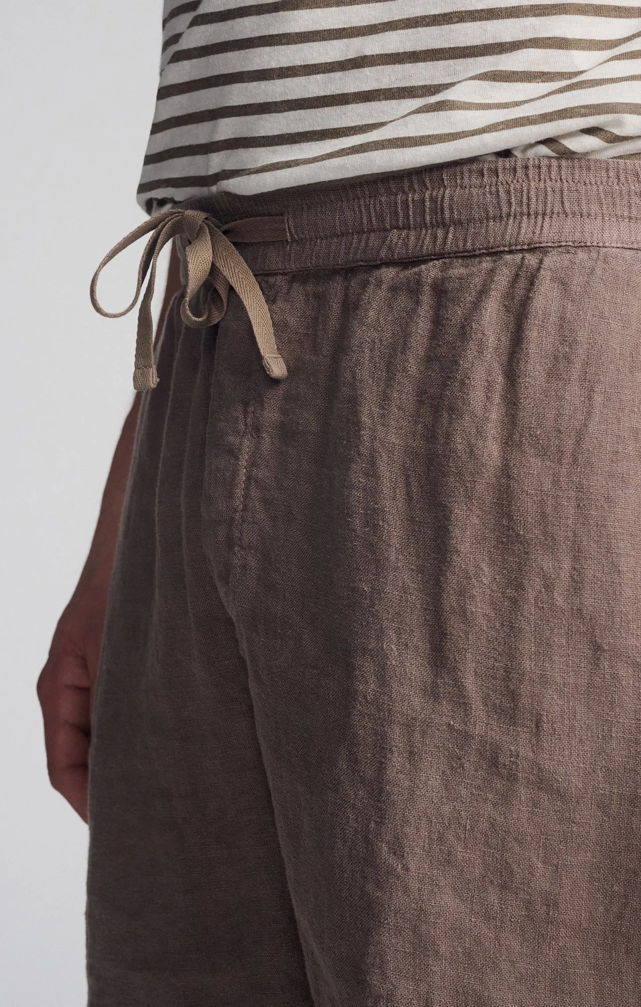 LINEN POCKET SHORTS IN BRINDLE Zero Irritation Tags Sport Ready