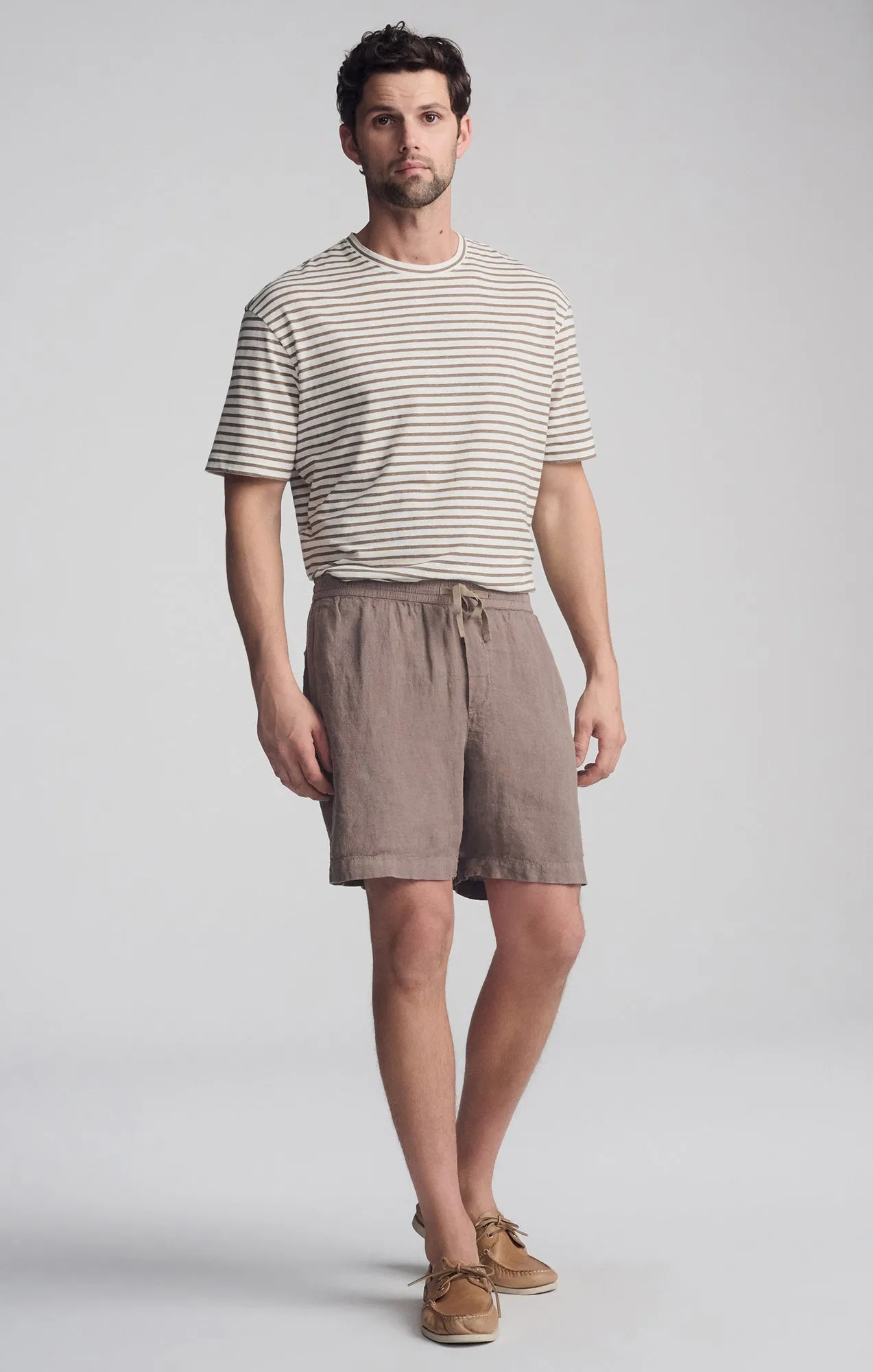 Slim Shape LINEN POCKET SHORTS IN BRINDLE