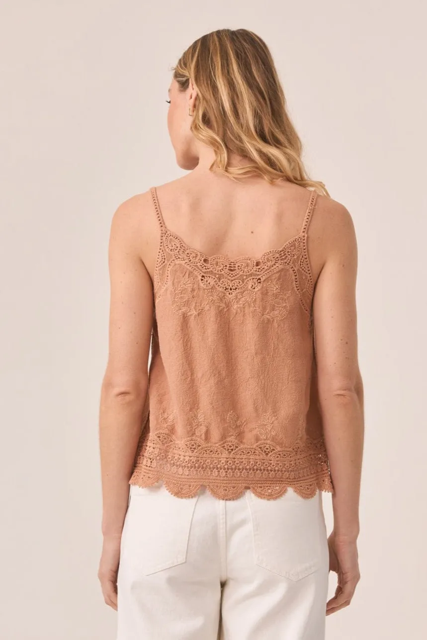 Lingerie Top w/ Matching Lace | Sand Pullover Style school wear