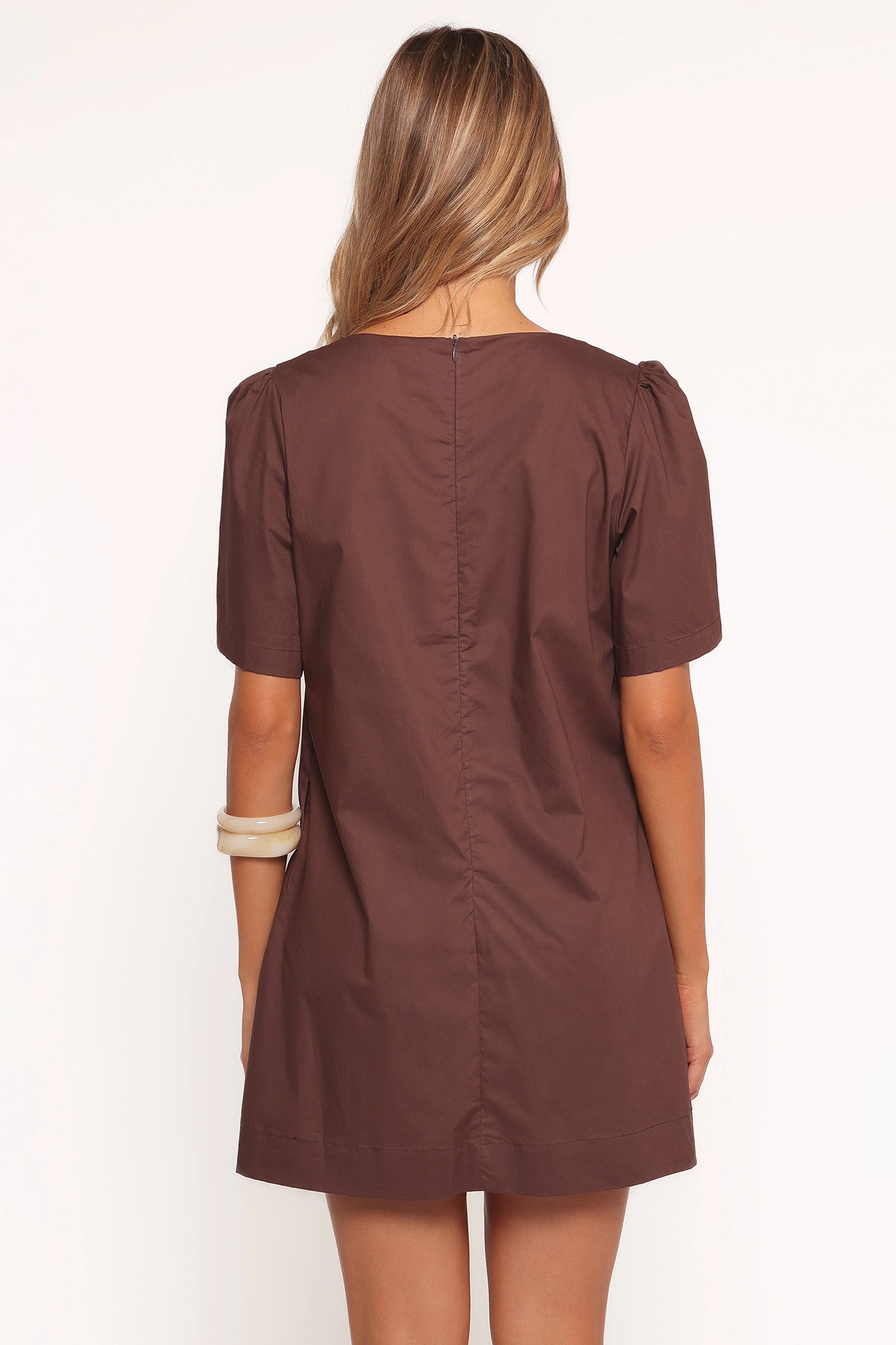 Lirael Mini Dress - Espresso All Gender Fit Delicate Edge