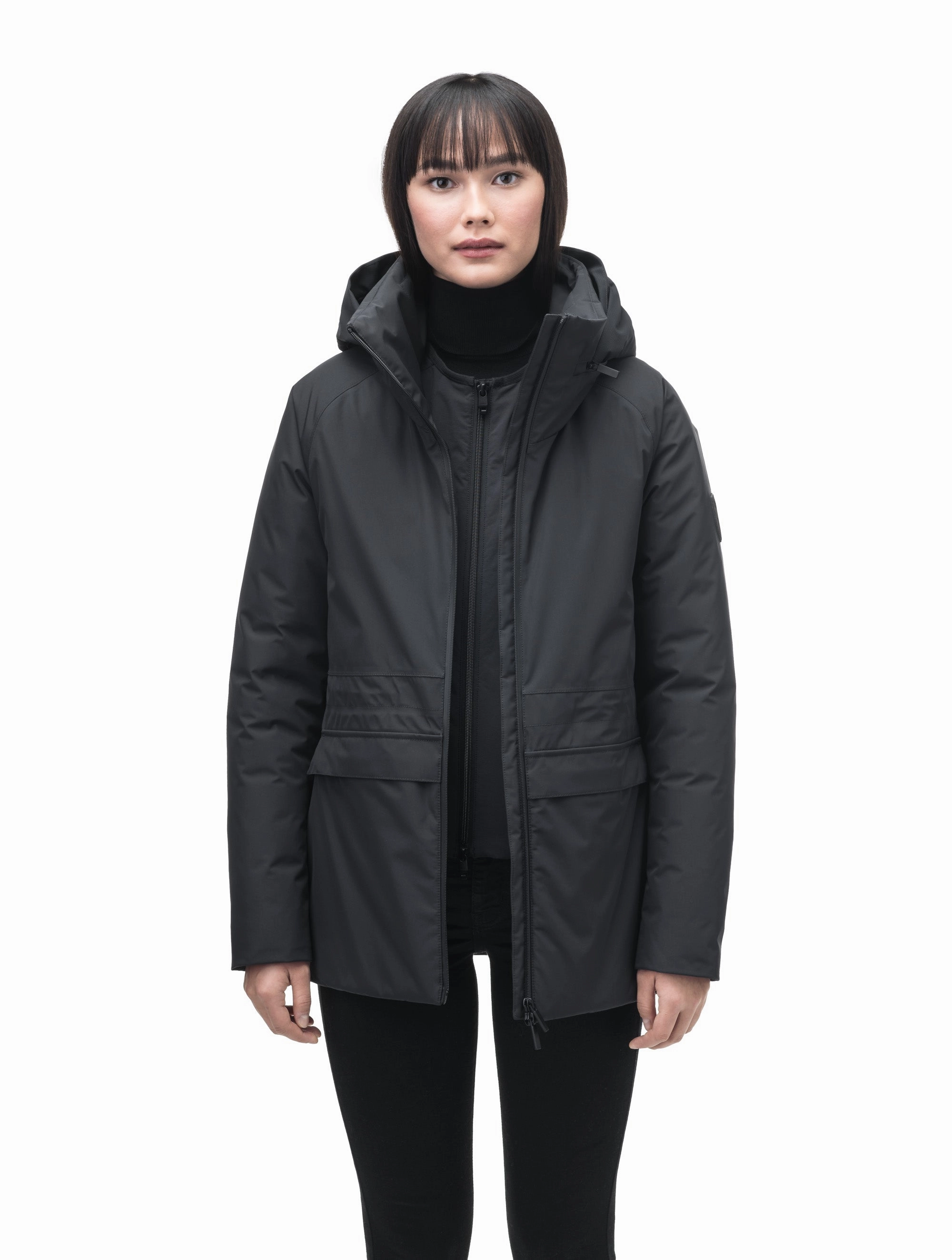 Litho Women's Short Parka Foldable Design