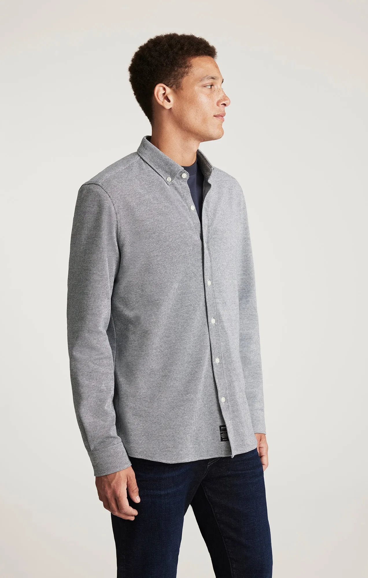 LONG SLEEVE BUTTON-DOWN SHIRT IN TOTAL ECLIPSE Graphic Art