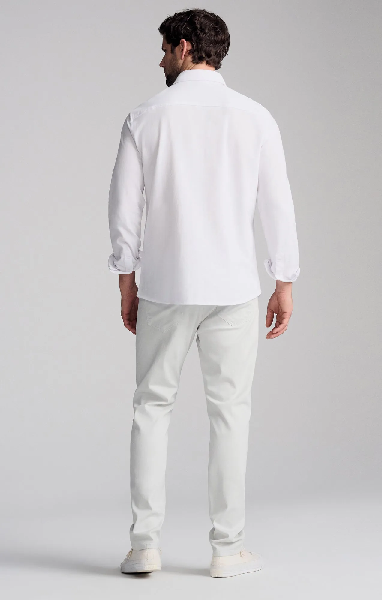 Casual Layer LONG SLEEVE DRESS SHIRT IN WHITE
