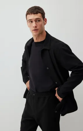 LONG SLEEVE SNAP-BUTTON SHIRT IN BLACK Tagless label birthday party