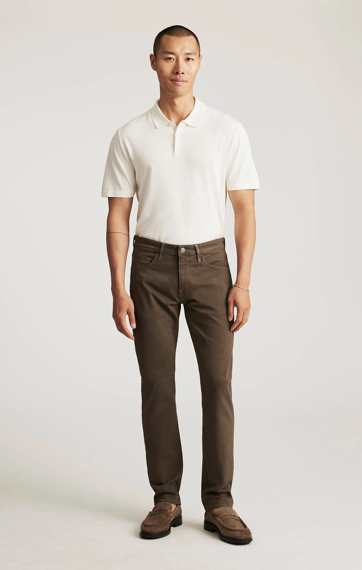 Ready to Wear MARCUS SLIM STRAIGHT LEG IN BROWN ATHLETIC