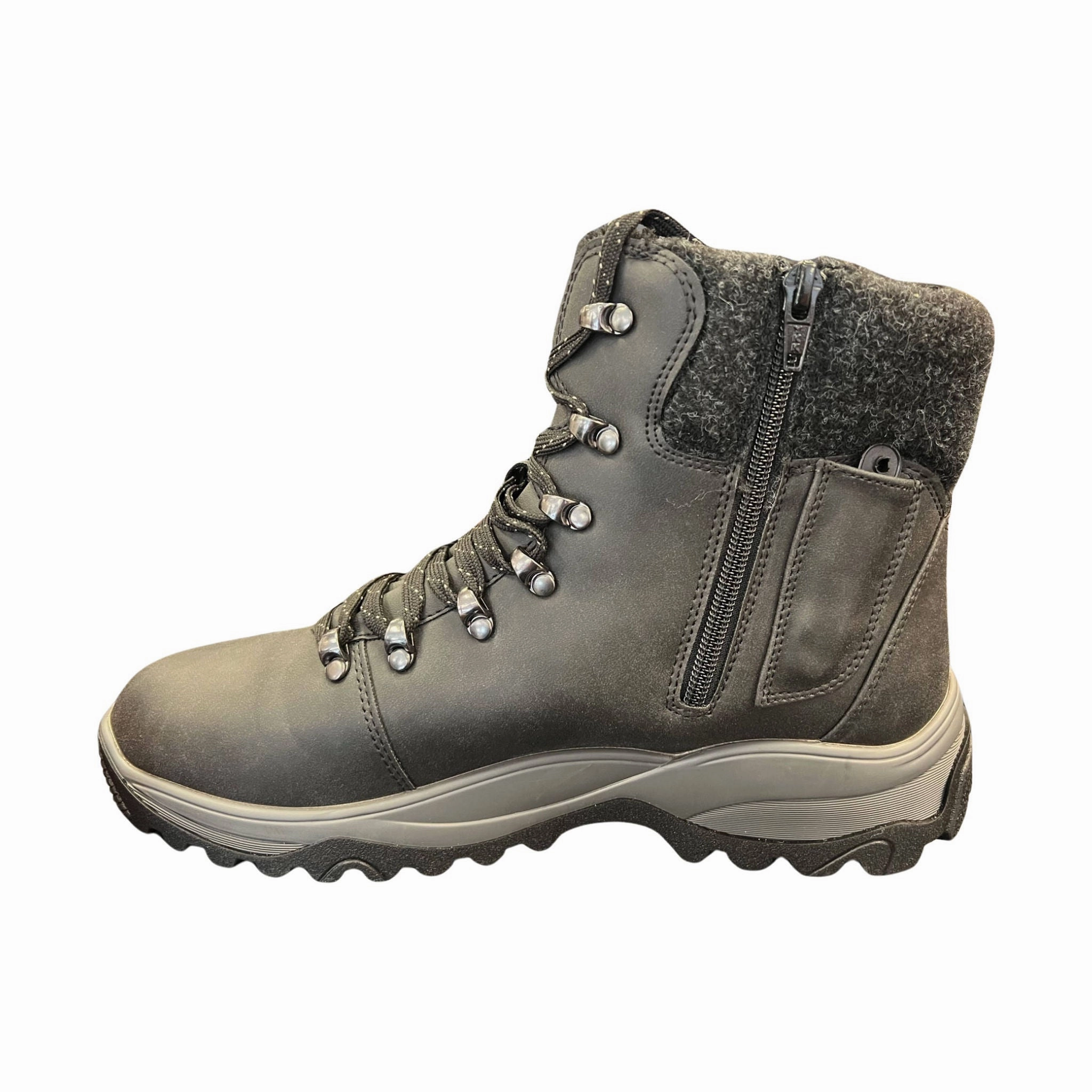 Navatex Women's Hiker Winter Boots - Black Minimal Impact