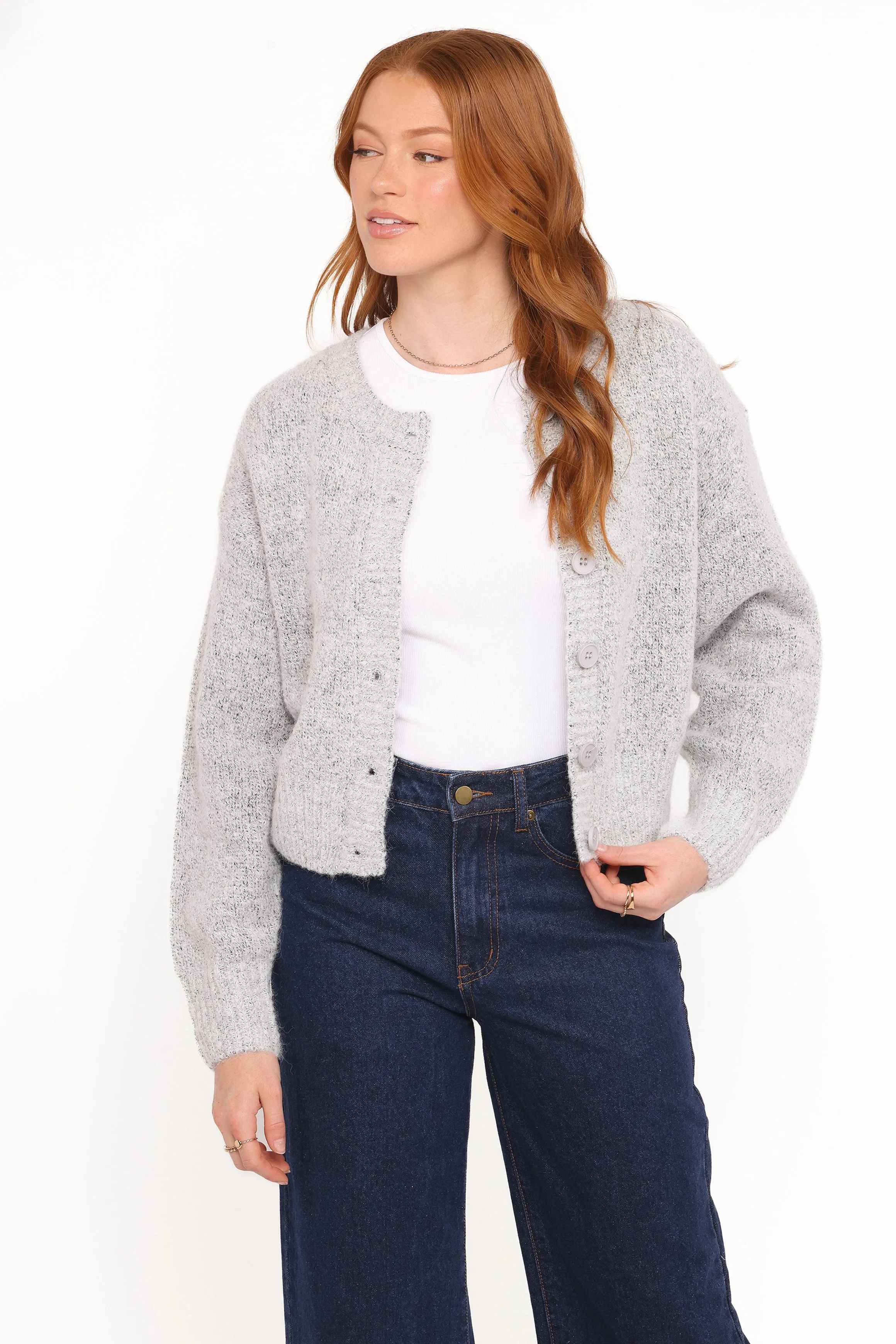 No-Fuss Look Compact Style Lucah Cardigan - Grey
