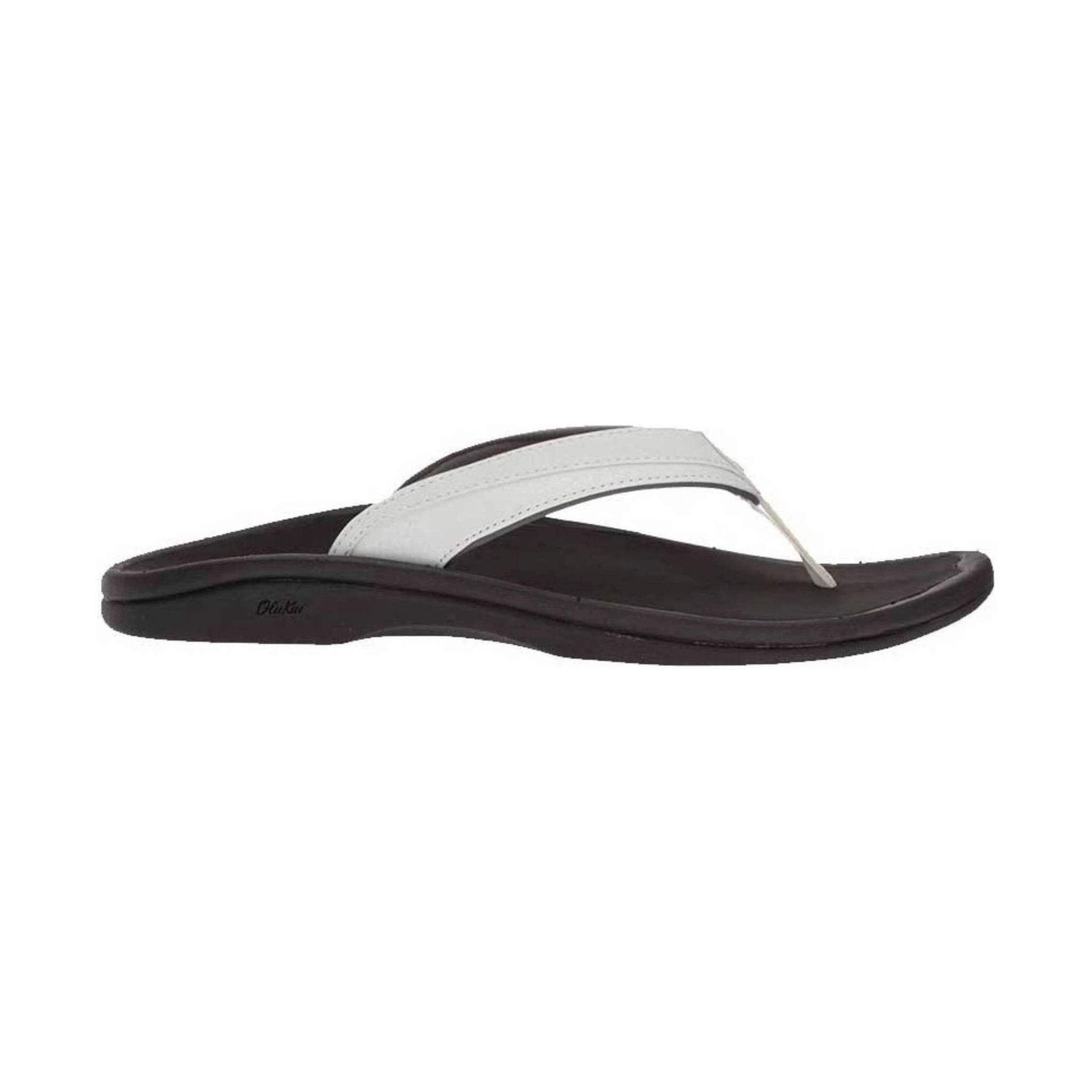Arch Contour Design OluKai Women's Ohana Sandals - White/Black