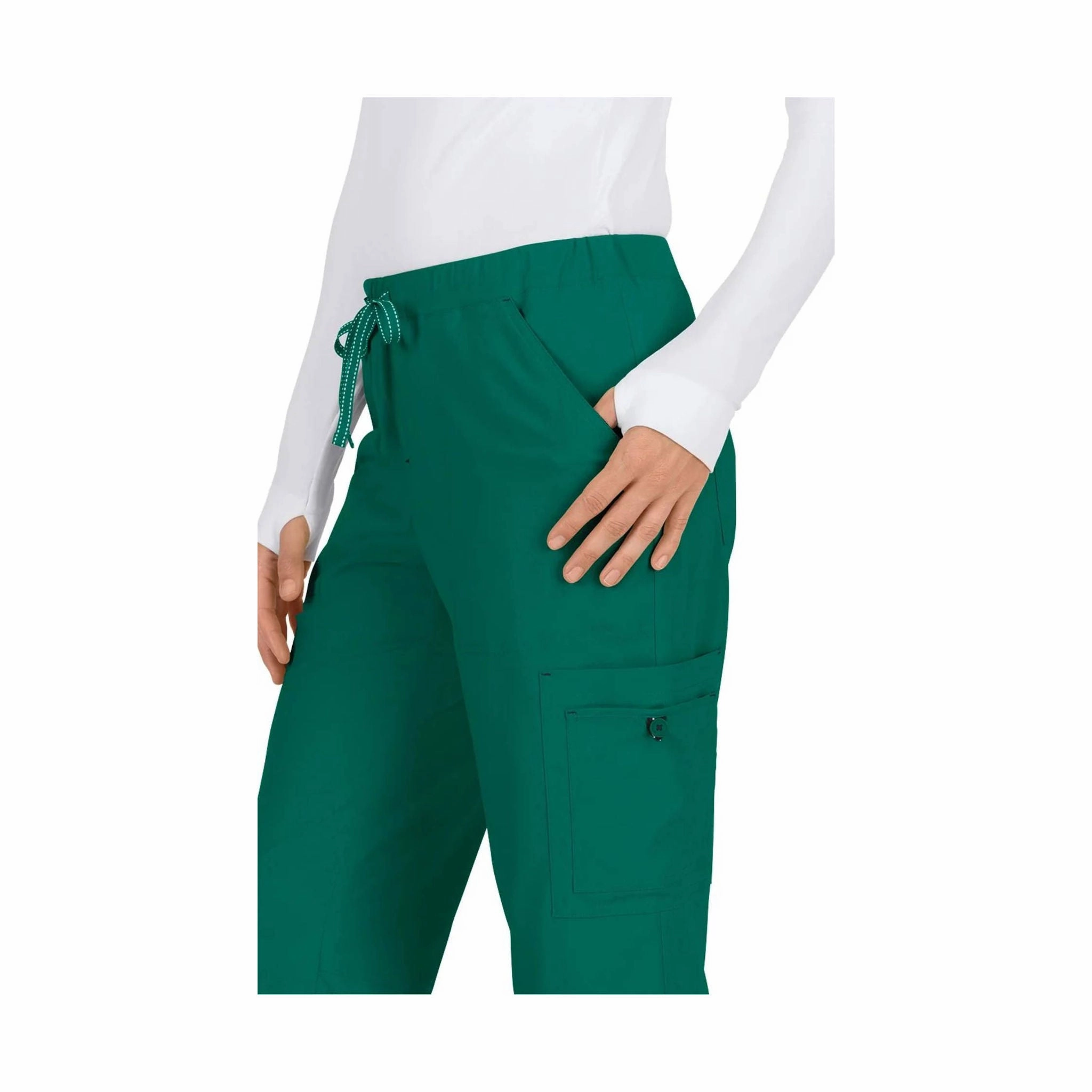 No Bunching Koi Women's Holly Scrub Cargo Pant - Hunter