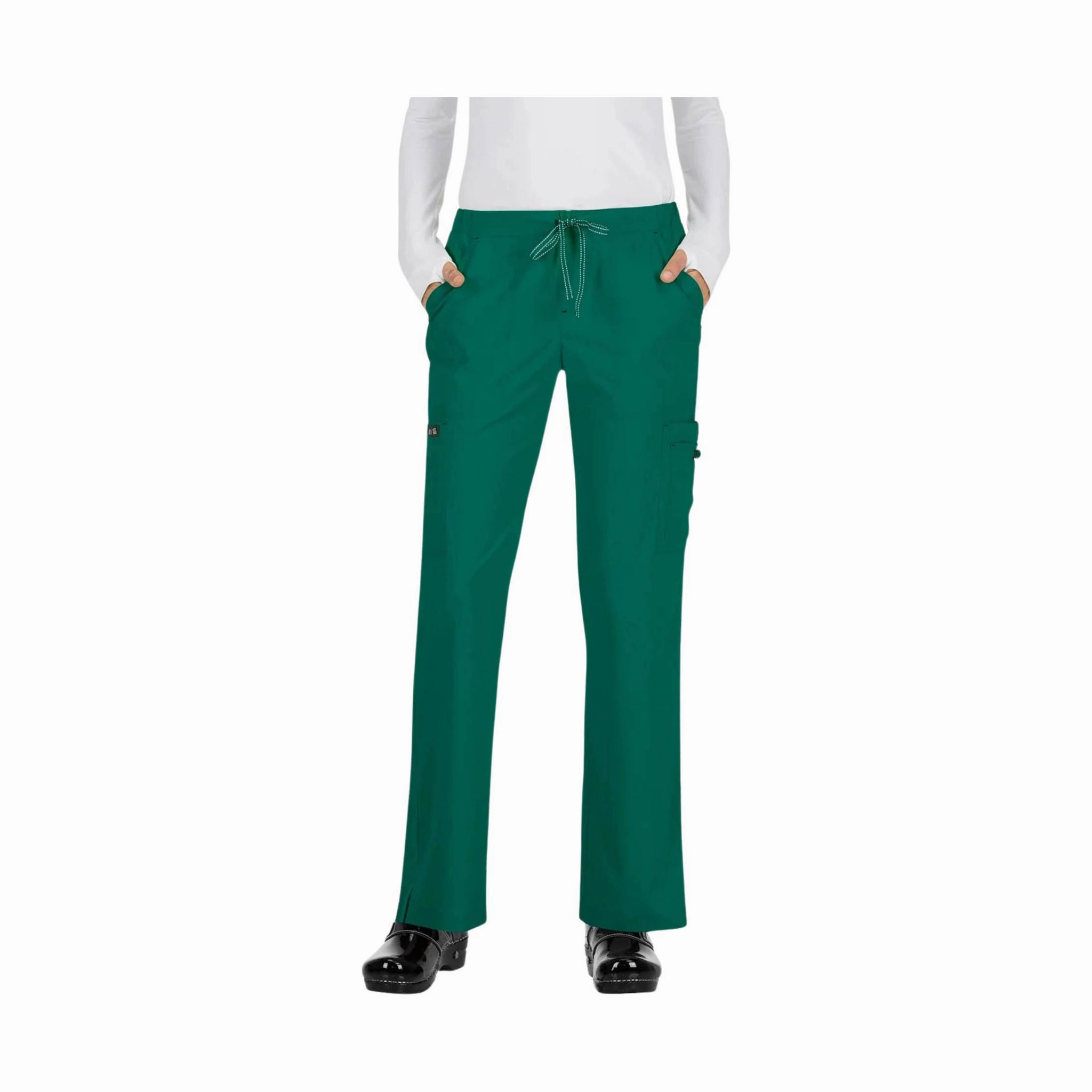 Koi Women's Holly Scrub Cargo Pant - Hunter No Gap Waistband