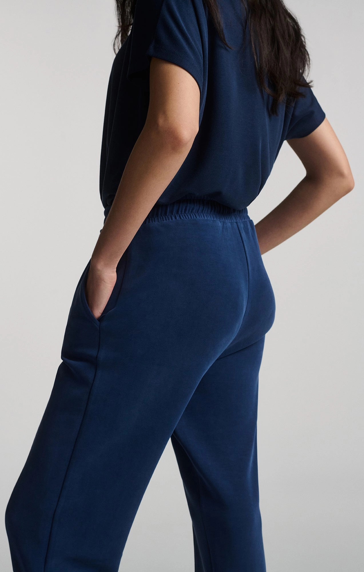 Breathable mesh design Tight Waist LUXE TOUCH TENCEL? SWEATPANTS IN MEDIEVAL BLUE