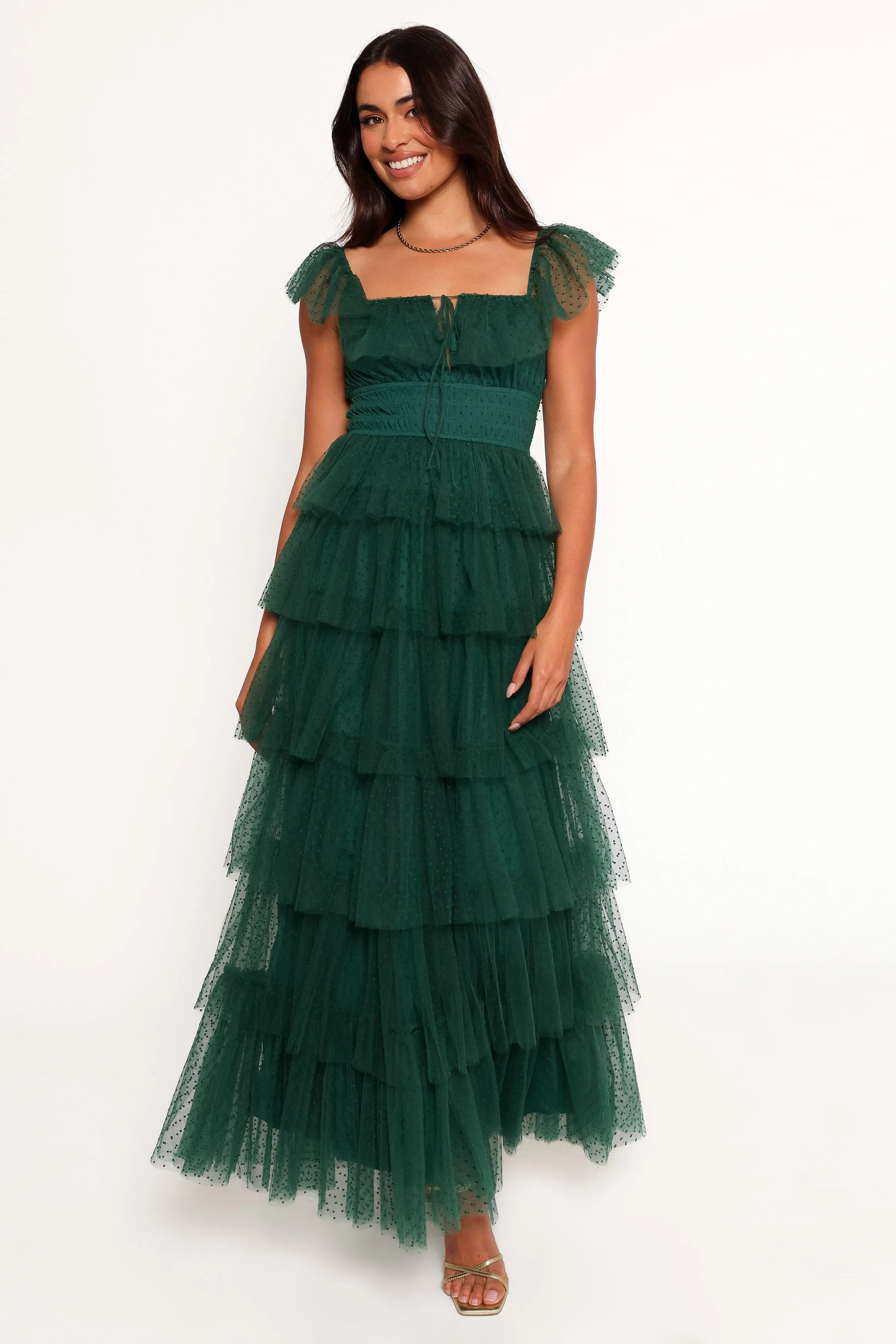 Belle Maxi Dress - Hunter Green Soft Profile