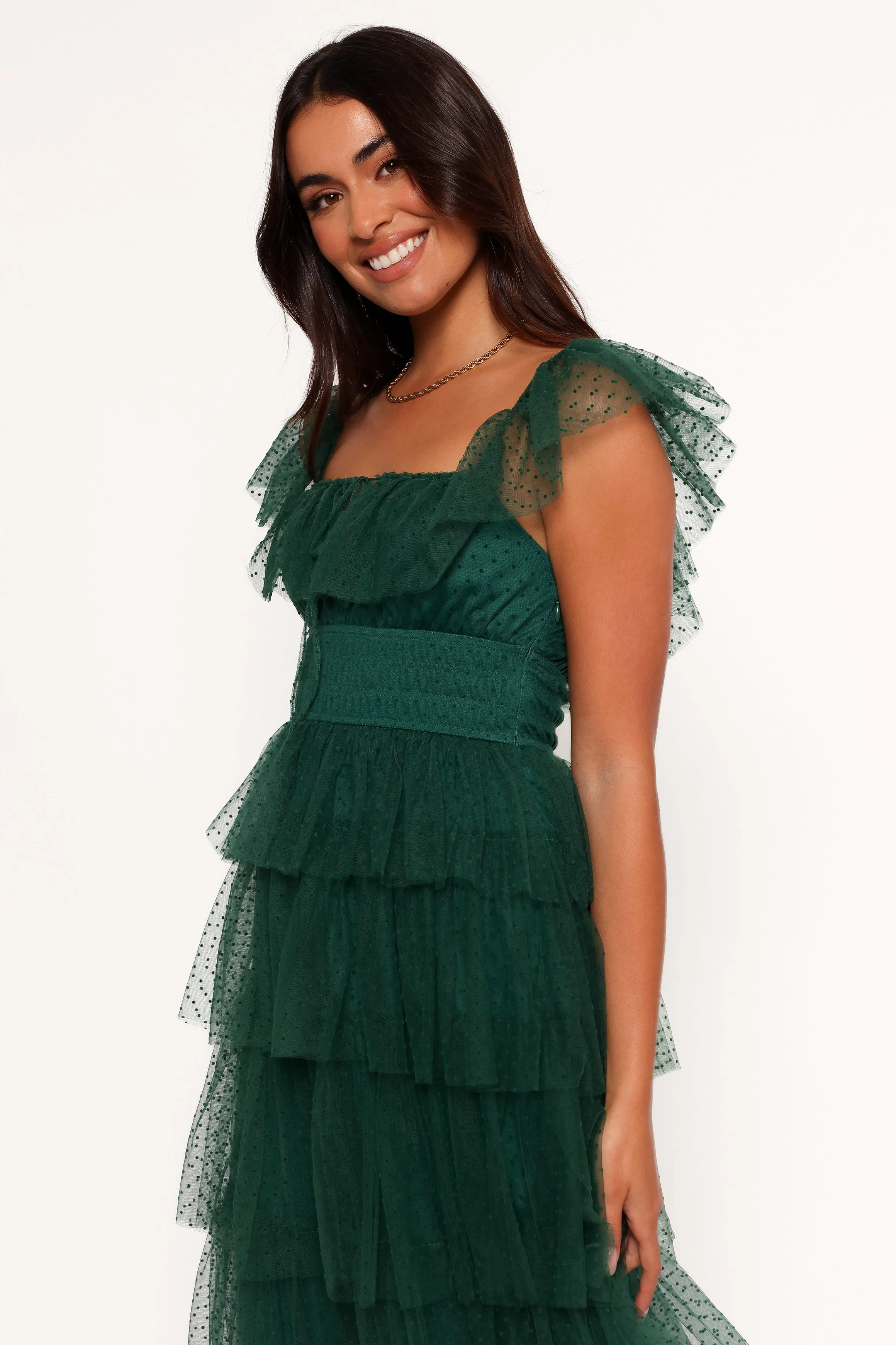 Belle Maxi Dress - Hunter Green Chic Appeal Side-Pocket