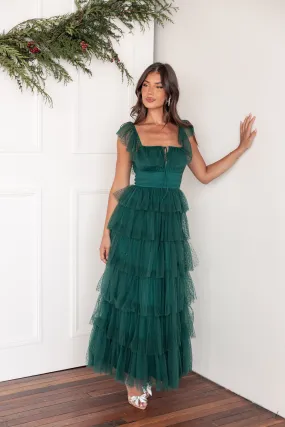 Belle Maxi Dress - Hunter Green Free Shape Soft Composition