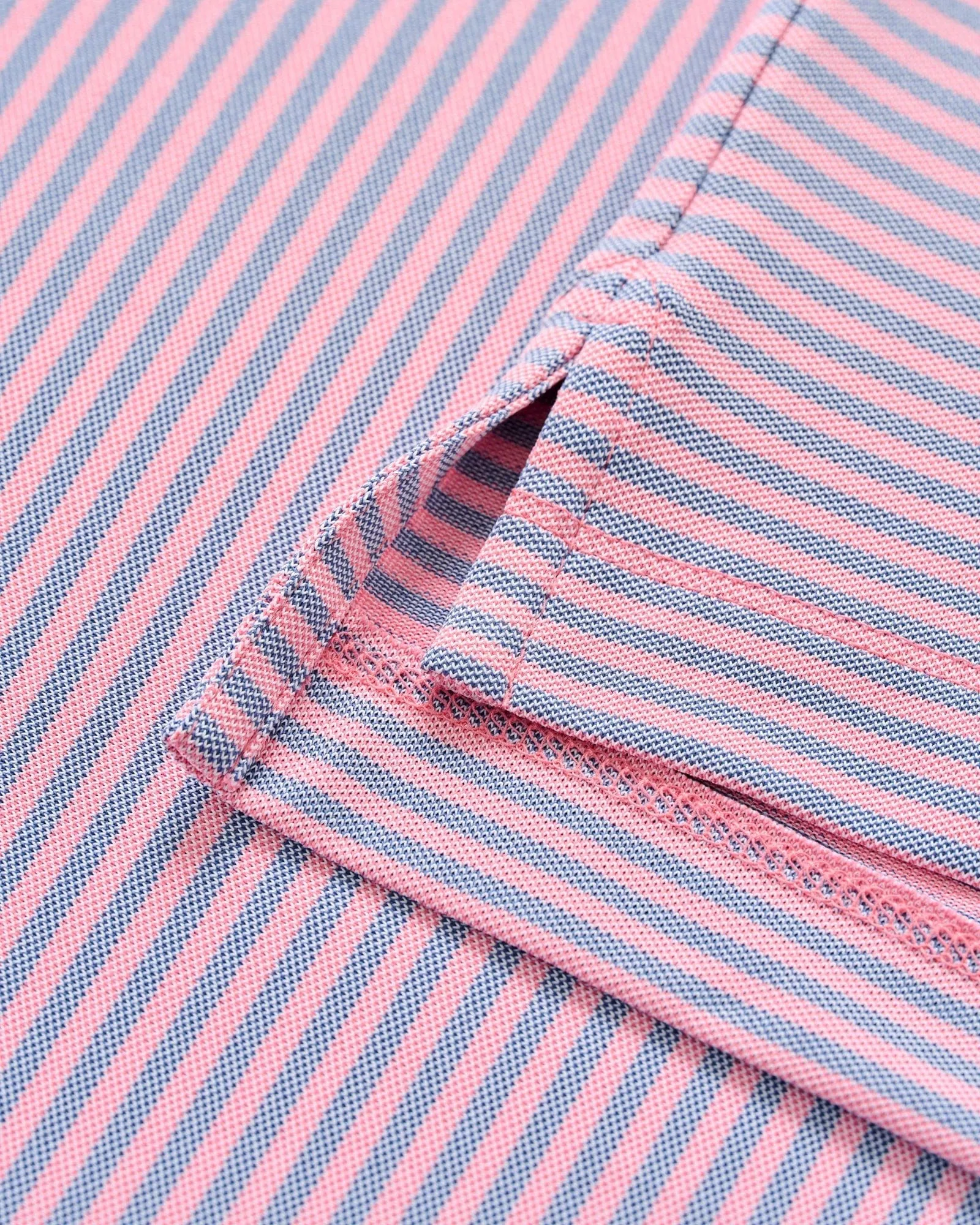 Performance Mesh Polo - Stetson Stripe in Azalea Chill Wear Lightweight Wear