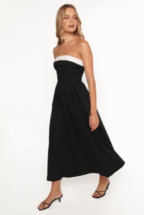 Marais Strapless Midi Dress - Black Elegant Vibe Glamorous look