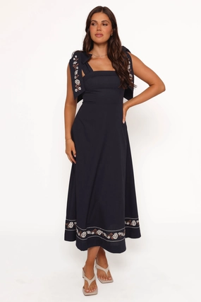 All Timewear Marcella Midi Dress - Navy