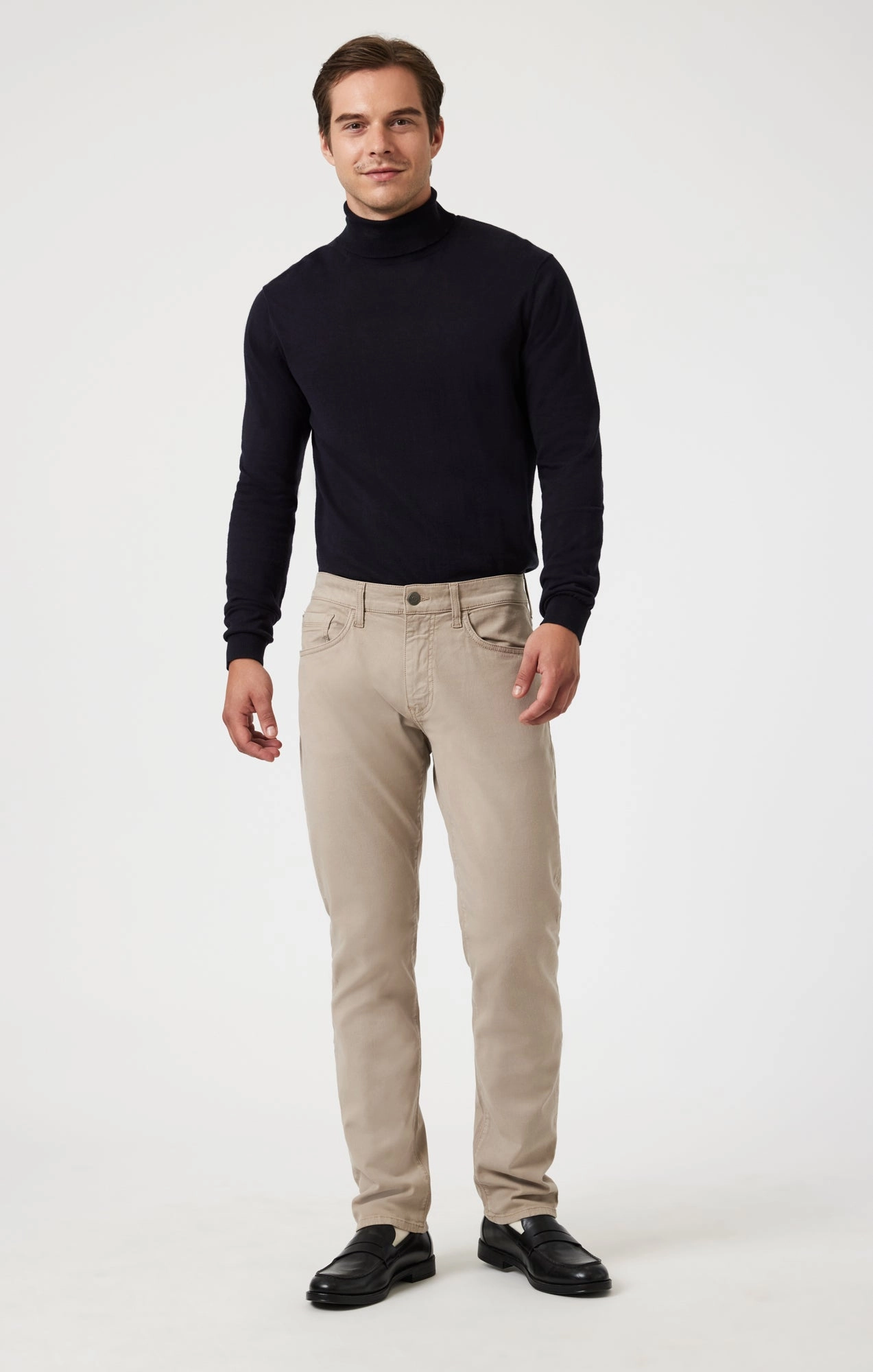 MARCUS SLIM STRAIGHT LEG IN LATTE LUXE TWILL Comfort Style