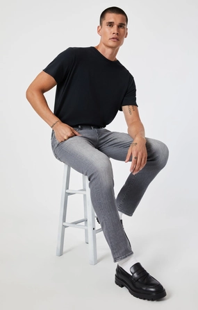 Essential Style MARCUS SLIM STRAIGHT LEG IN MID GREY FEATHER BLUE