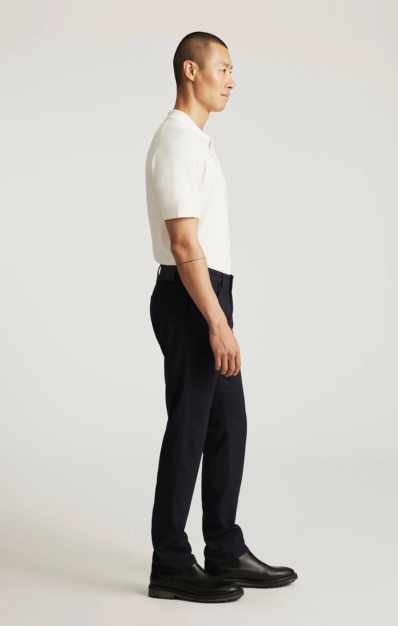 Quick Fit Wear MARCUS SLIM STRAIGHT LEG IN NAVY FEATHER TWEED