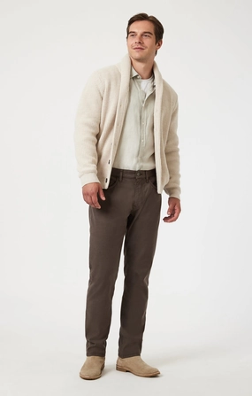 Soft Touch Material Fashionable Waist MARCUS SLIM STRAIGHT LEG IN OAK LUXE TWILL