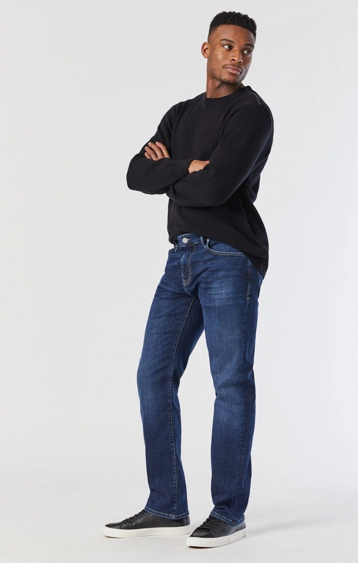 MARCUS SLIM STRAIGHT LEG JEANS IN DEEP ORGANIC MOVE Smart Tailoring