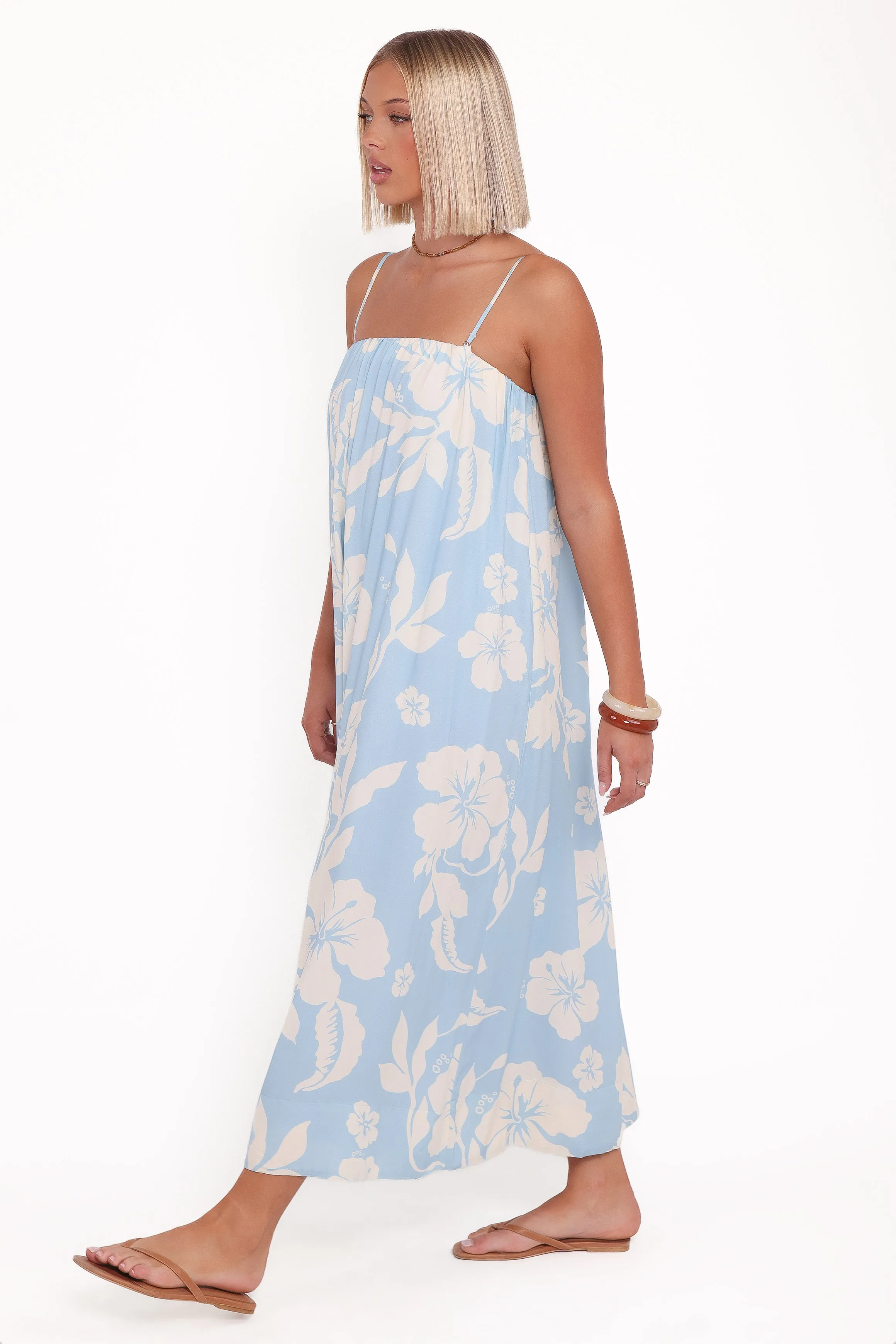 Insulating-Lining Margherita Maxi Dress - Blue Hibiscus