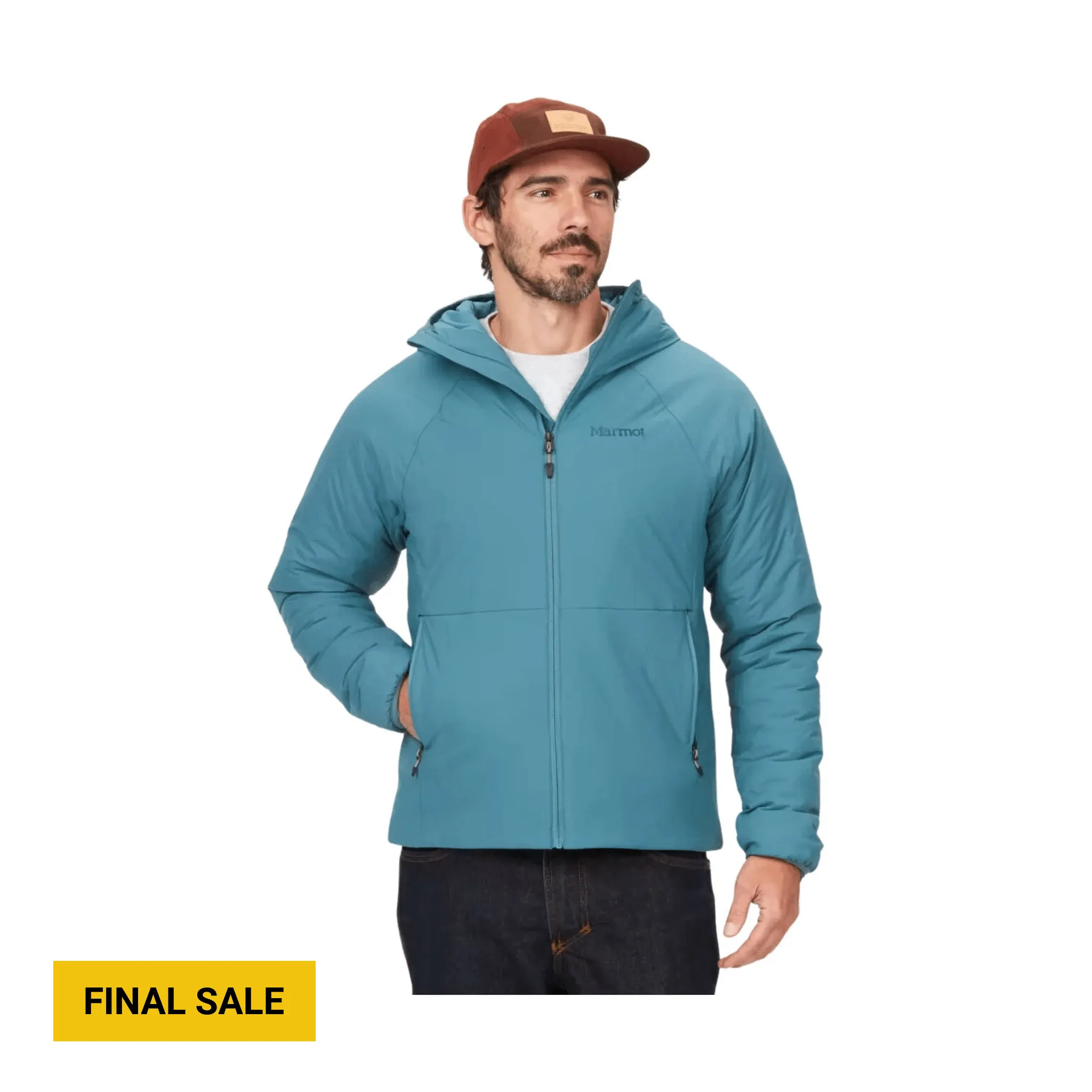 Marmot Men's Novus Hoody Jacket - Moon River Fur Trim Quick Release Fasteners