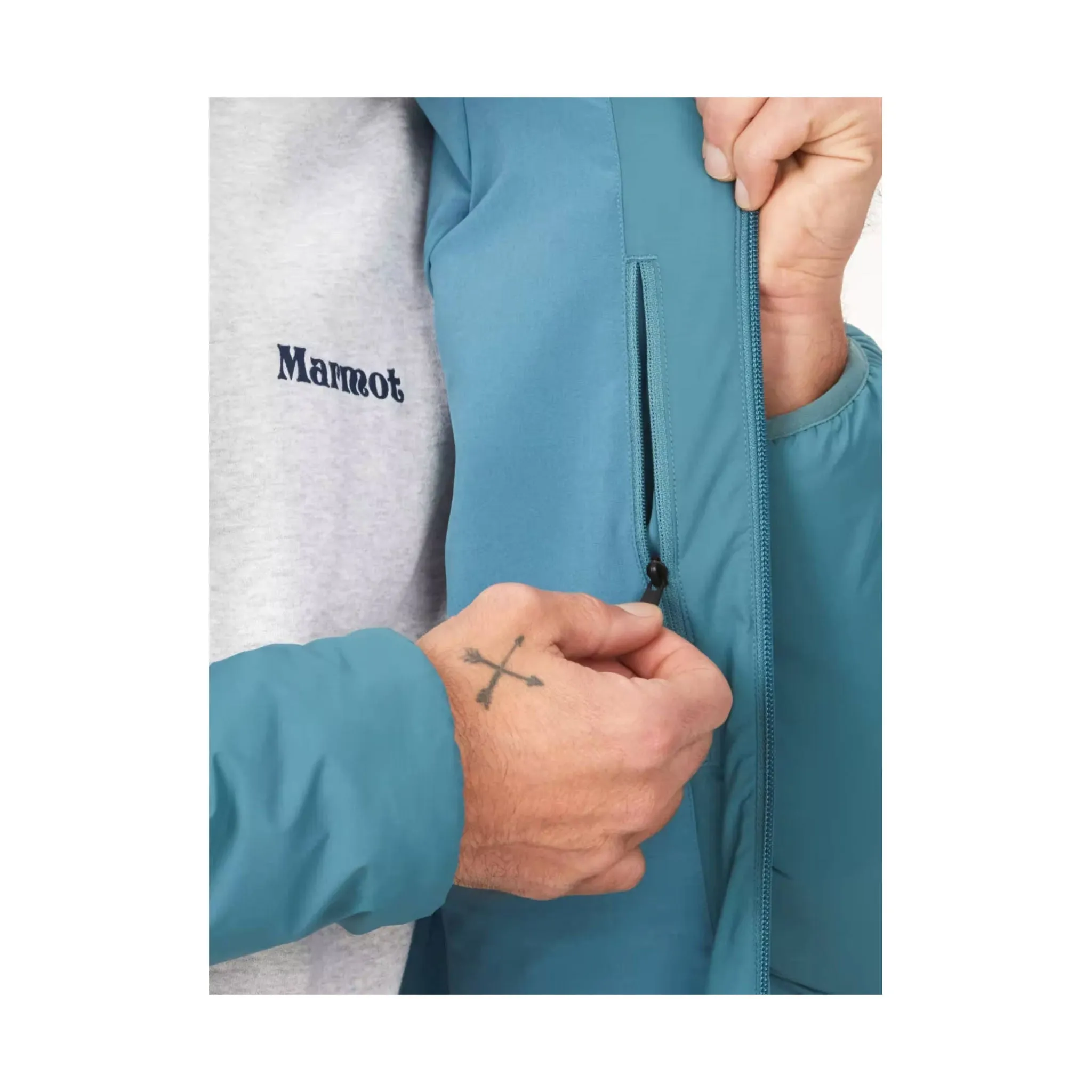 Marmot Men's Novus Hoody Jacket - Moon River Bonded Edge Finish