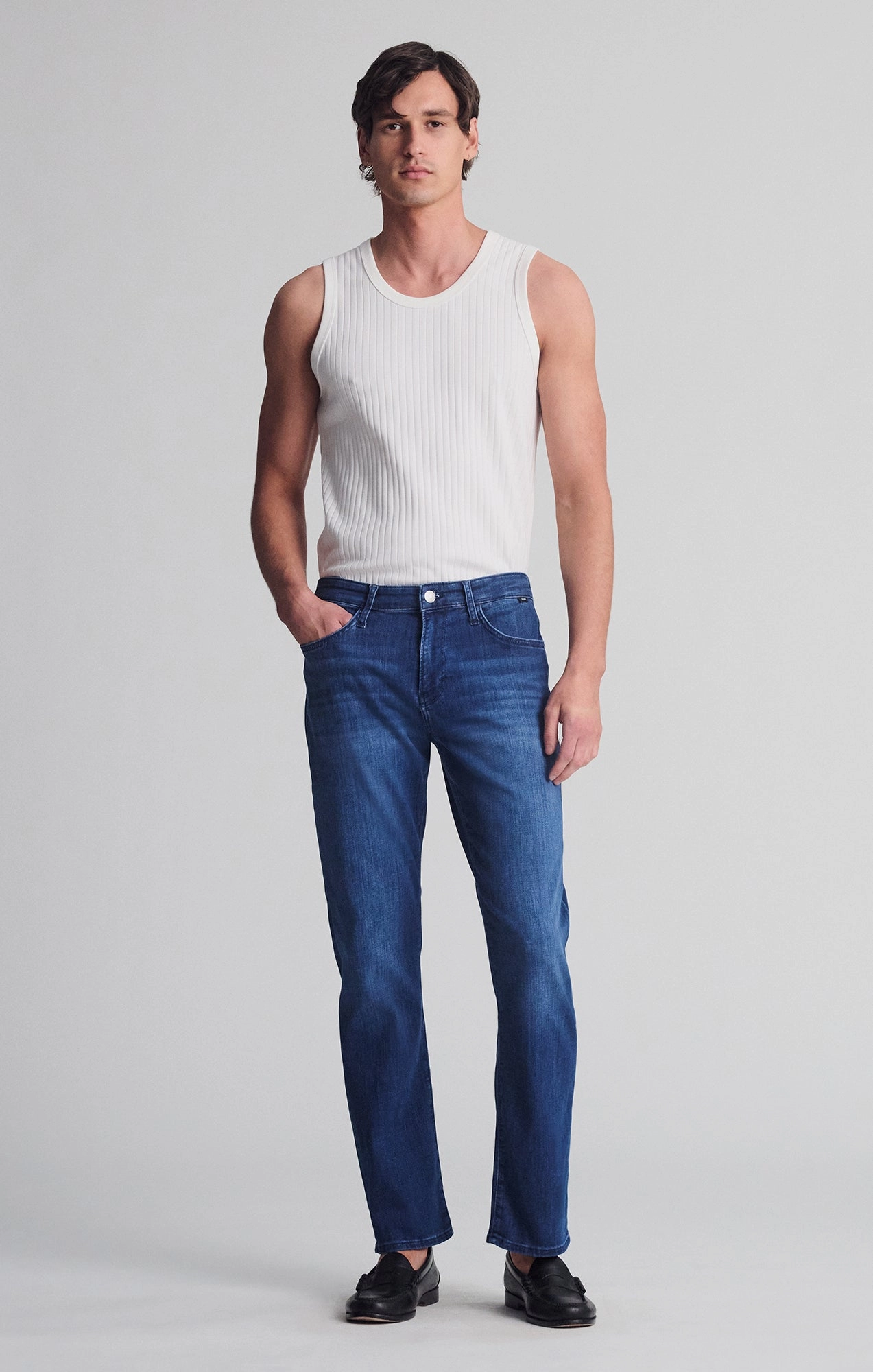 MATT RELAXED STRAIGHT LEG IN DEEP BRUSHED FEATHER BLUE Daywear Option