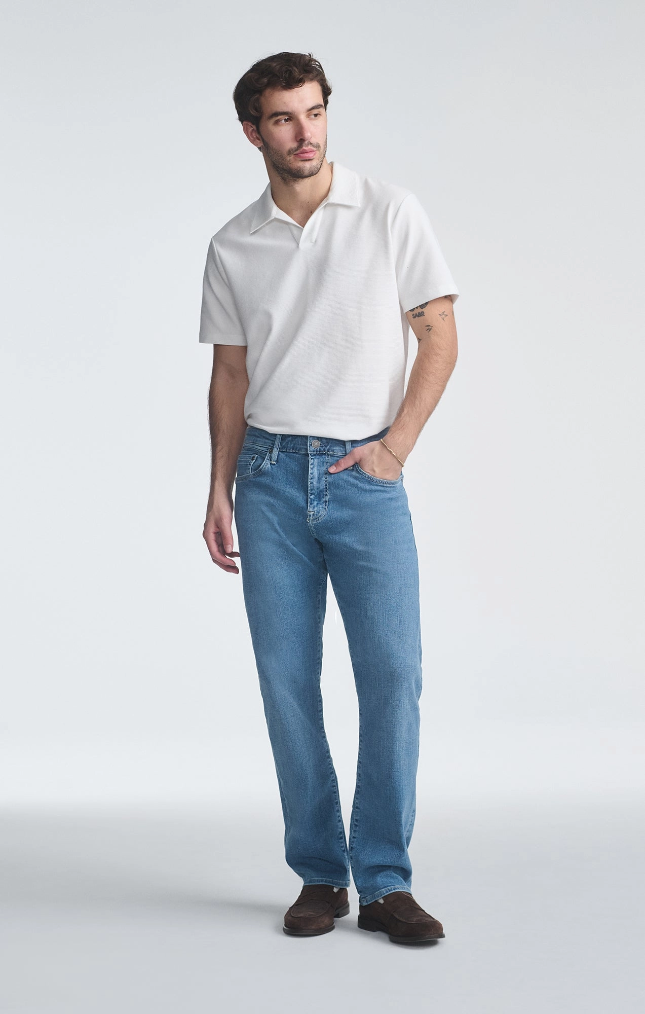 MATT RELAXED STRAIGHT LEG IN OCEAN BRUSHED ORGANIC VINTAGE Go-To Garment