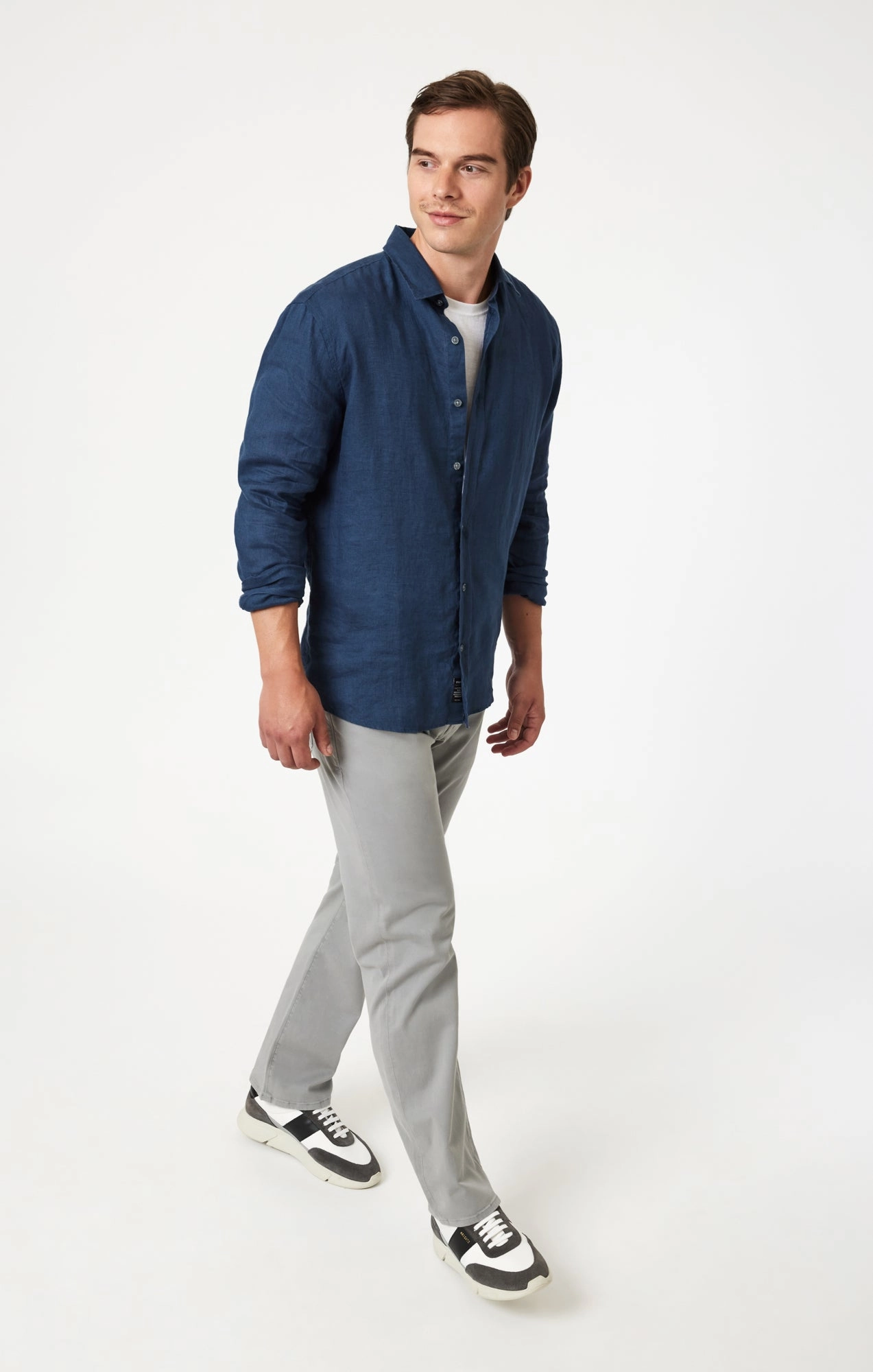 MATT RELAXED STRAIGHT LEG IN STORMY CASUAL TWILL Non Bulk Flexible Seam