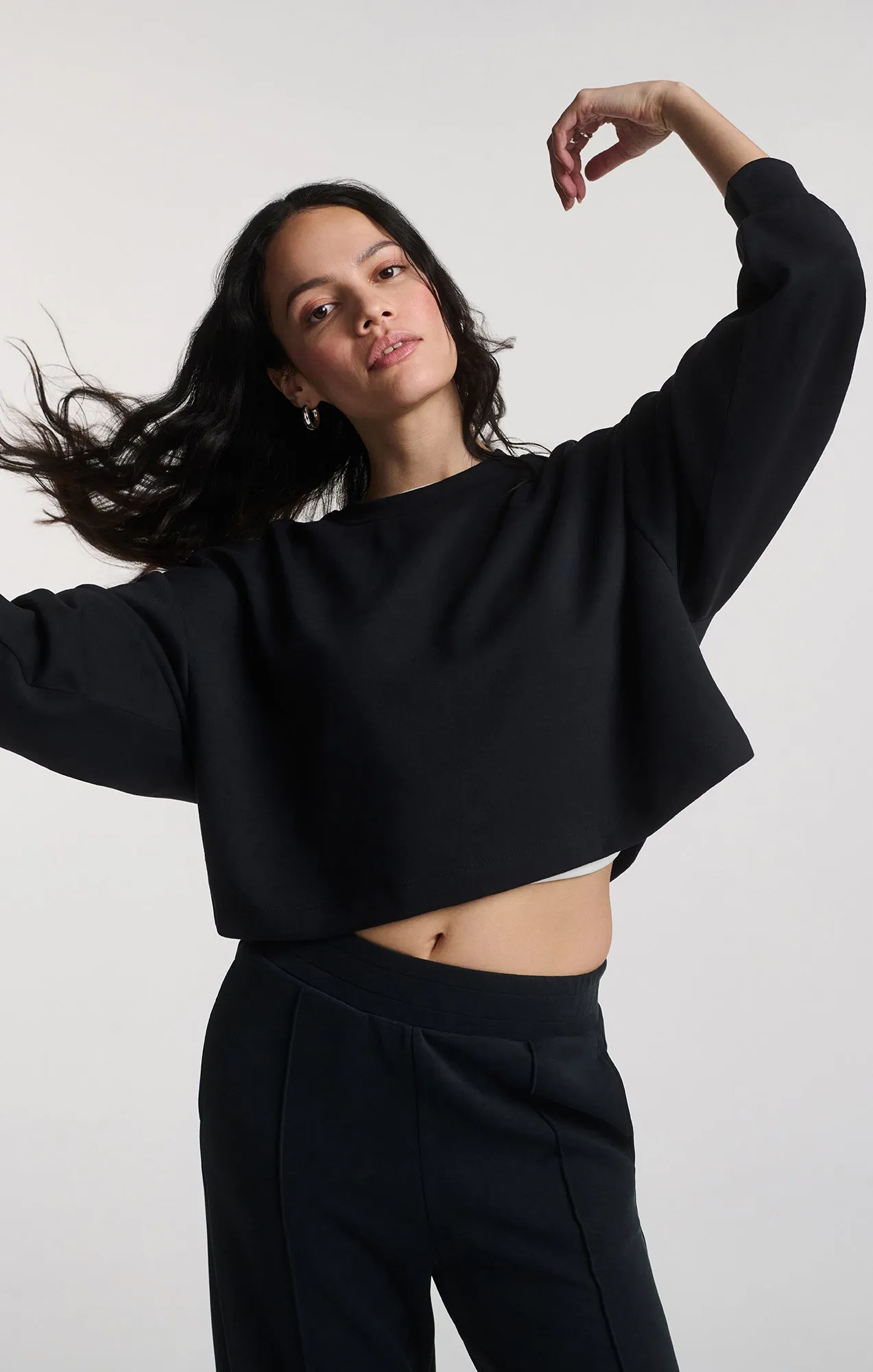 Bright Colors SPORTY LUXE TENCEL? CREW NECK SWEATSHIRT