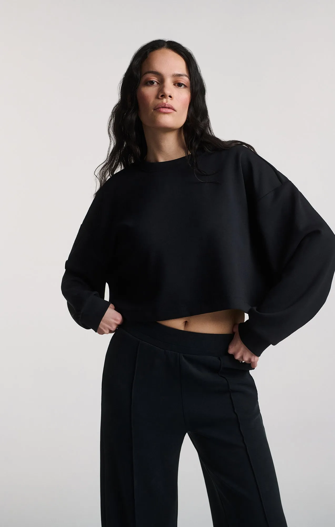 Seasonal Collection Autumn Wear SPORTY LUXE TENCEL? CREW NECK SWEATSHIRT