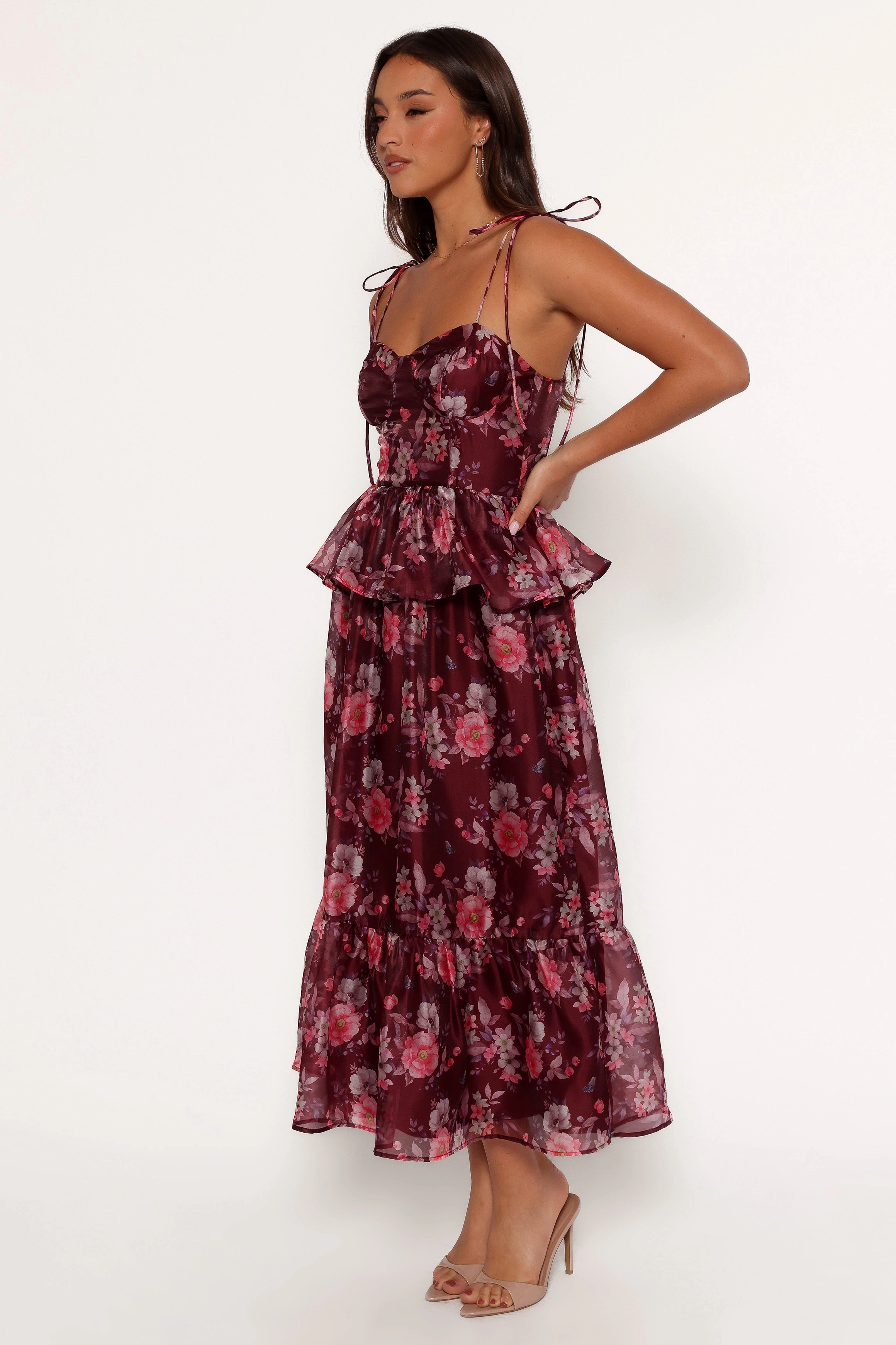 Sleek Design Fit Mazy Midi Dress - Purple/Magenta